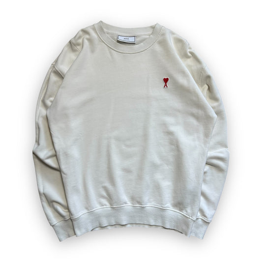 Sweatshirt Crewneck Ami Paris Cream (M)