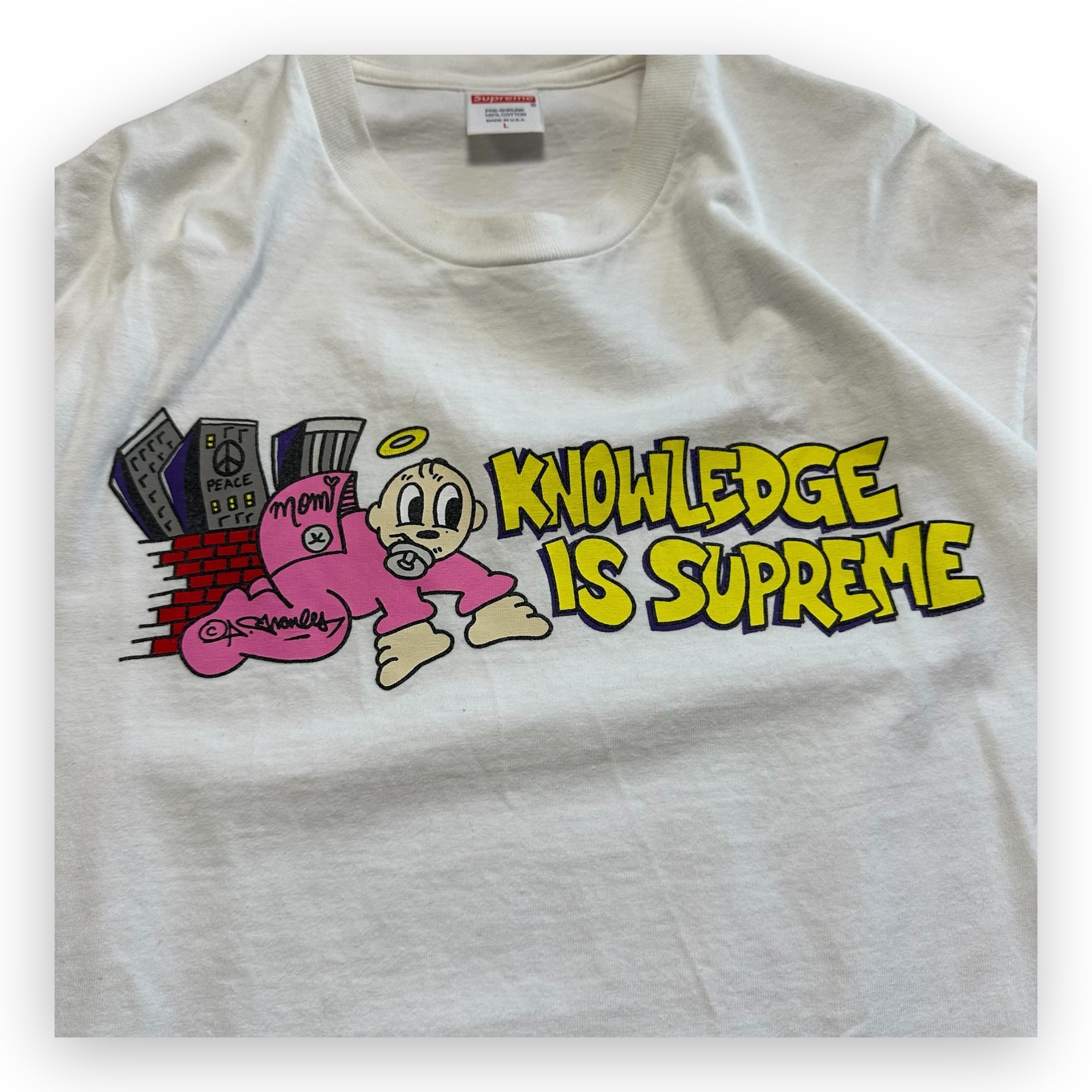 Tee Supreme Knowledge White SS22