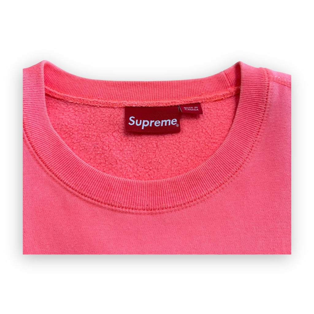 Sweatshirt Crewneck Supreme Box Logo Fluorescent Pink FW18