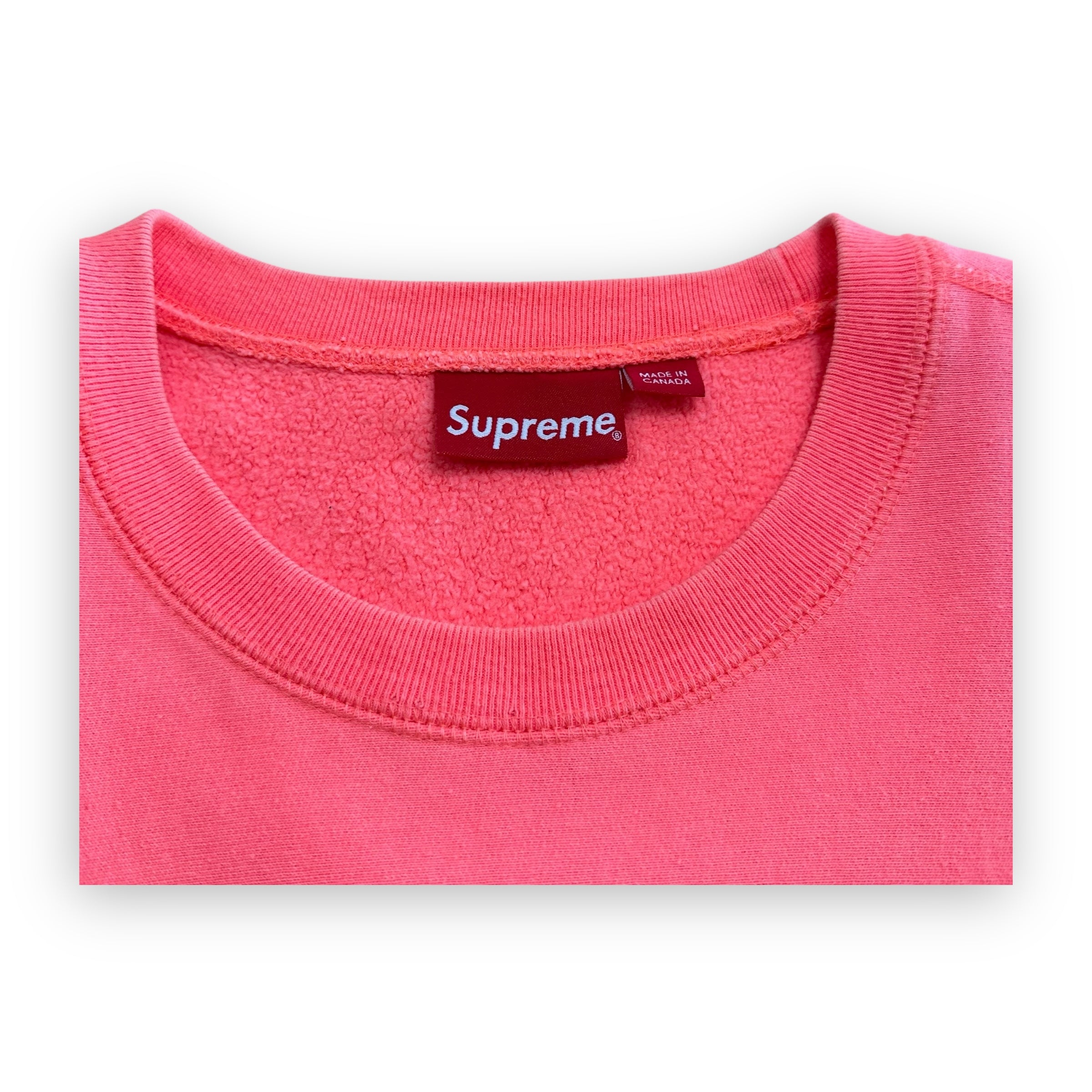 Sweatshirt Crewneck Supreme Box Logo Fluorescent Pink FW18