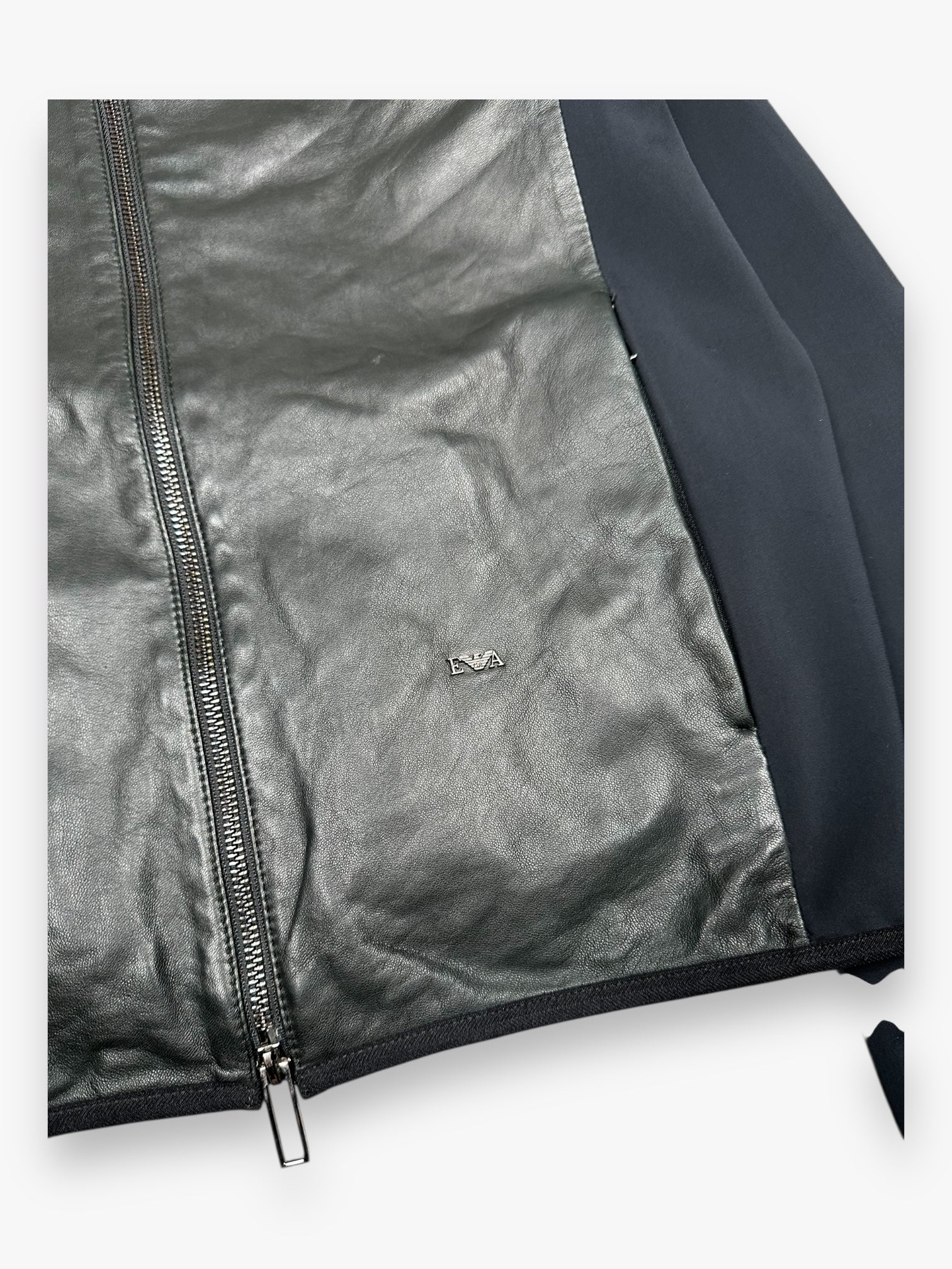 Hybrid Leather Jacket Emporio Armani Black AW21