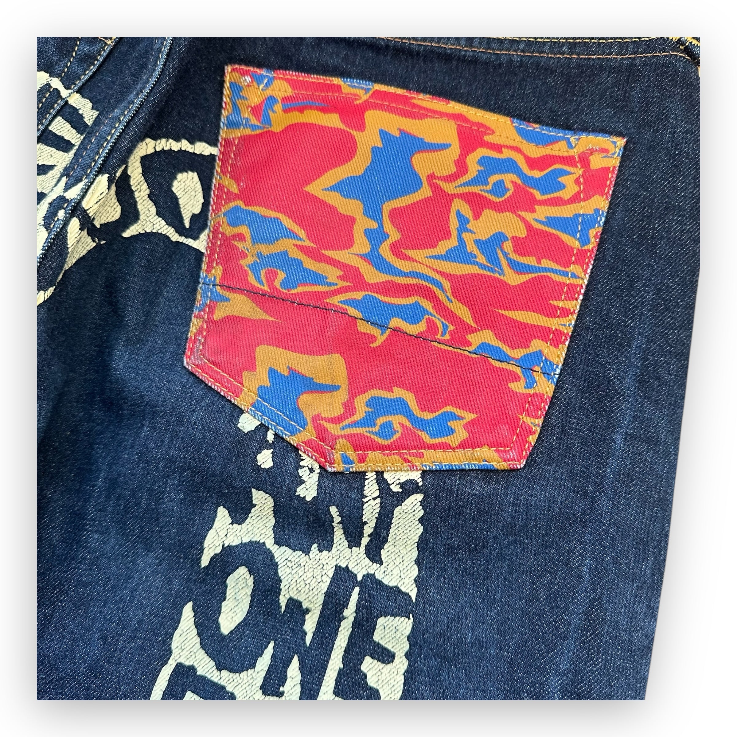 Jeans Evisu Daicock Lot 2000 White