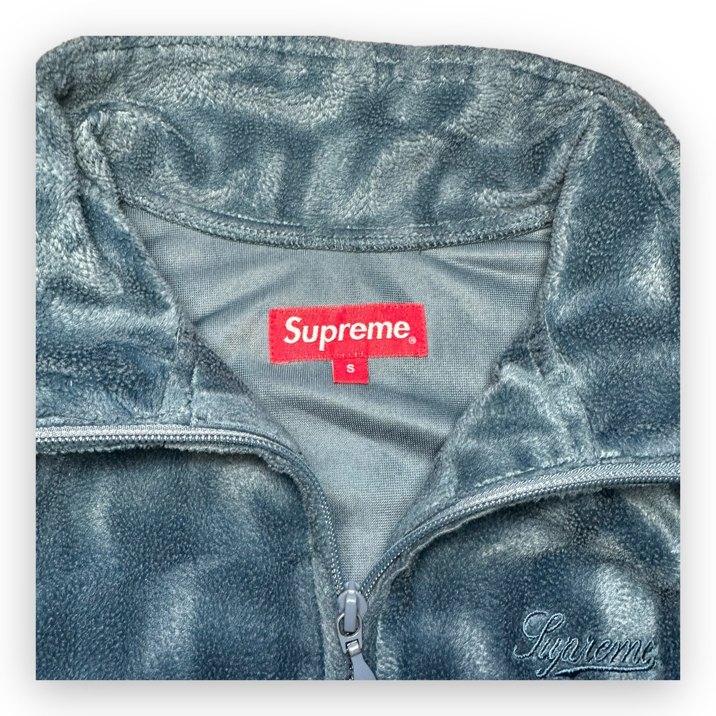 Jacket Supreme Track Velour Slate FW21