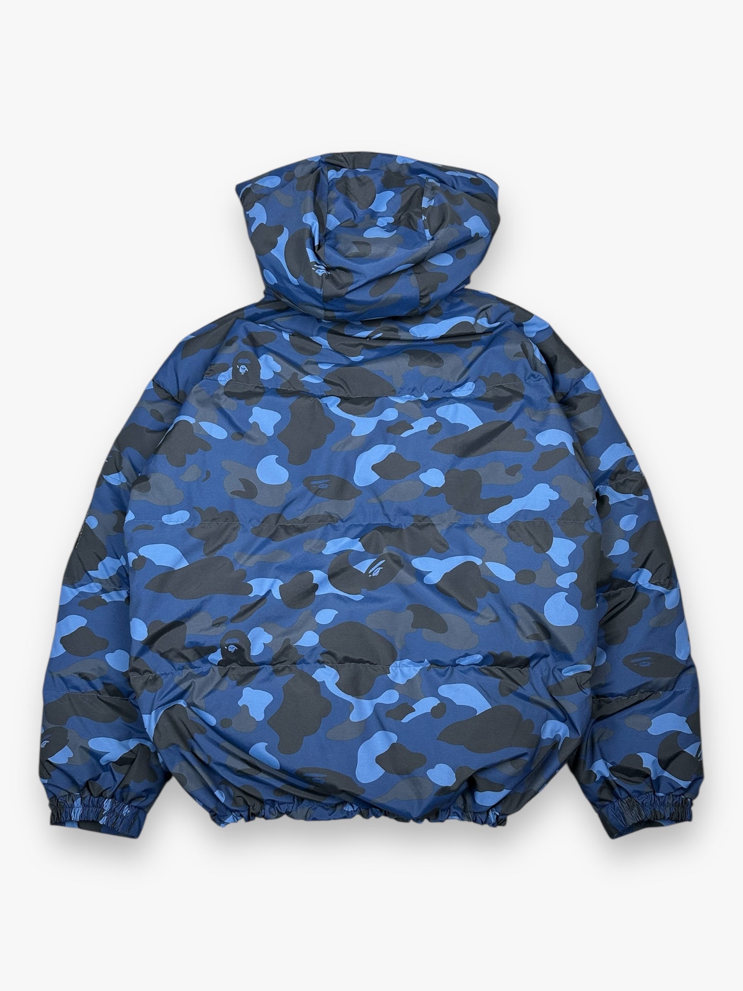 BAPE Puffer Jacket Blue Camo FW22