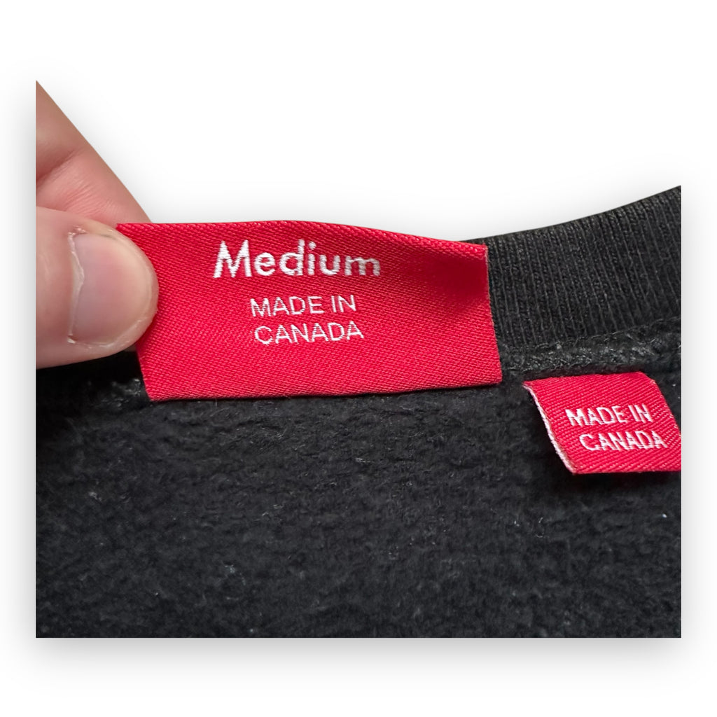 Supreme Zig Zag Stitch Panel Crewneck Sweatshirt Black FW17