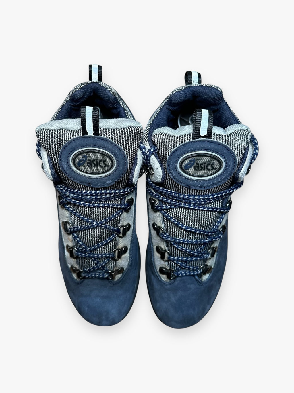 Asics Hiking Boots White Navy vintage