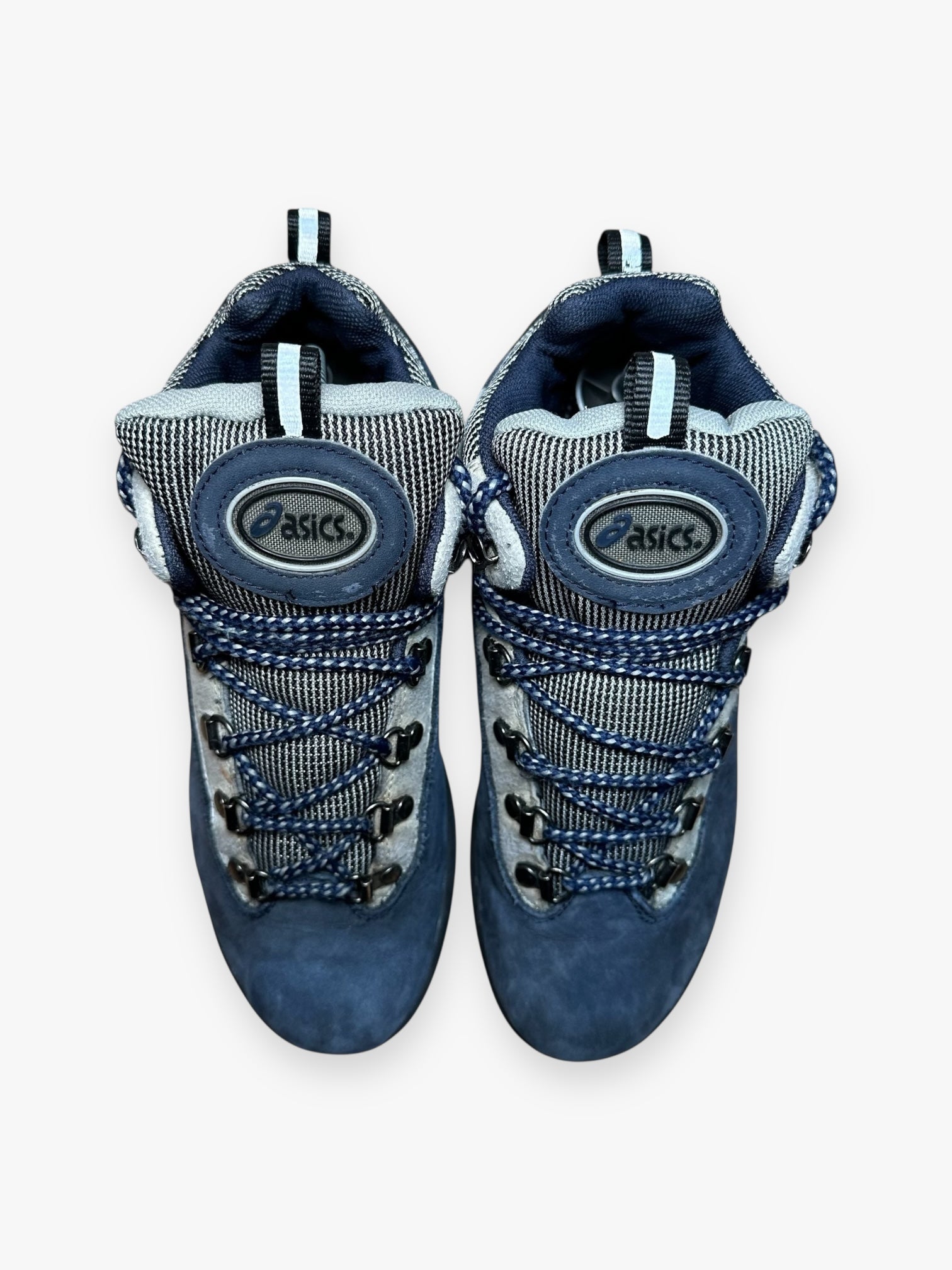 Asics Hiking Boots White Navy vintage