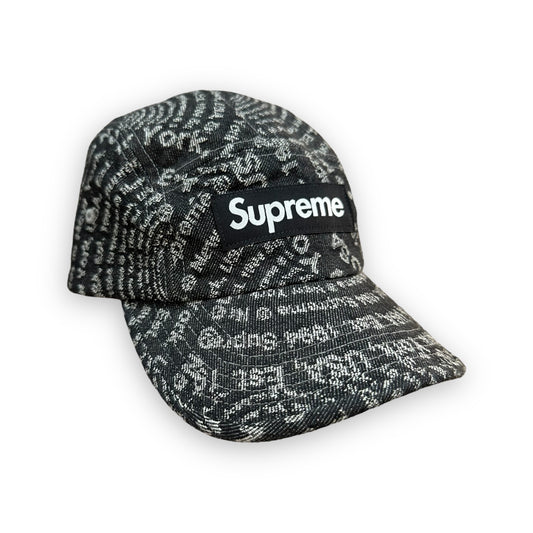 Cap Supreme Circles Jacquard Denim Camp Black FW21