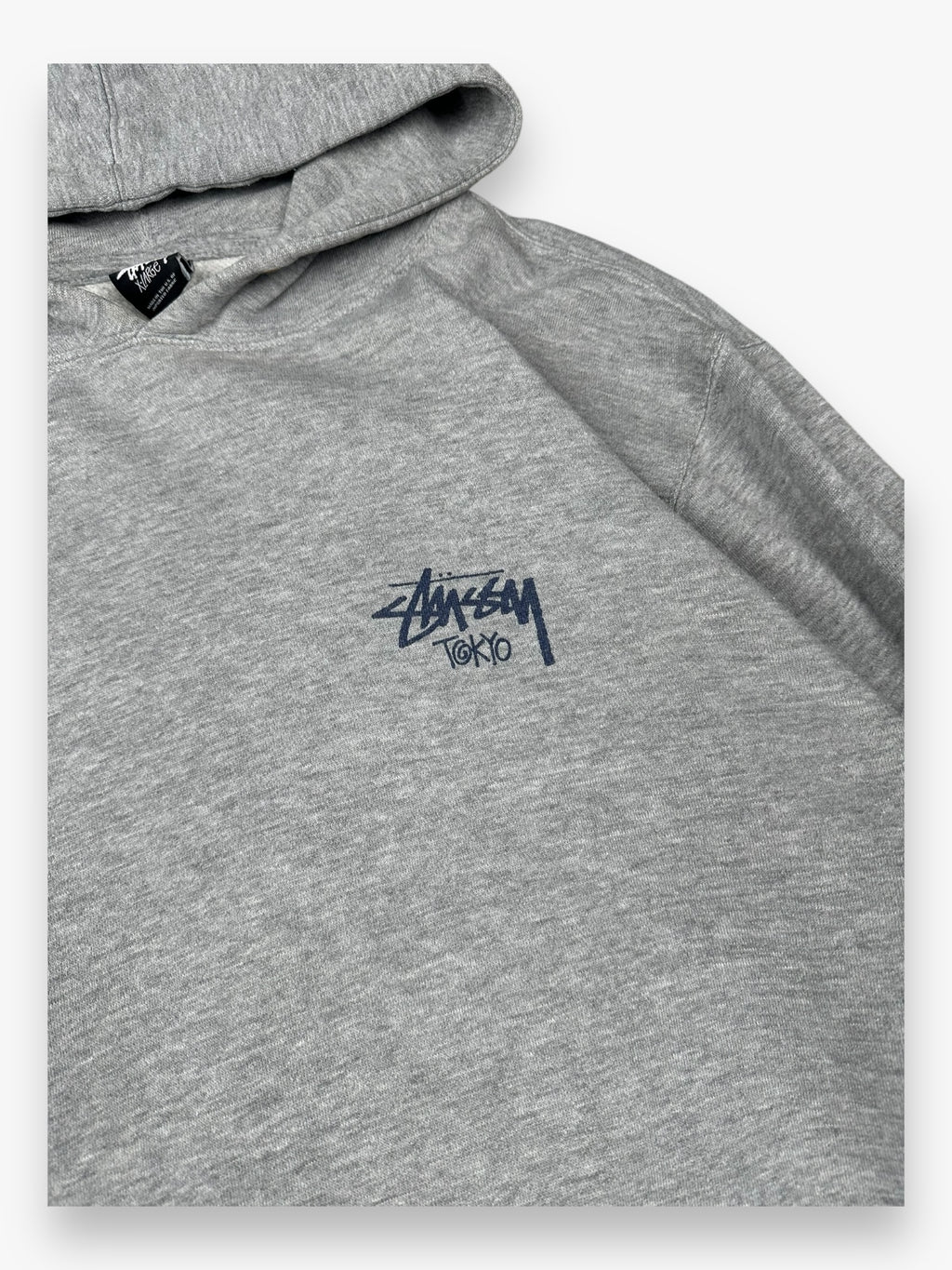 Sweatshirt Hoodie Stussy Tokyo Grey Navy vintage