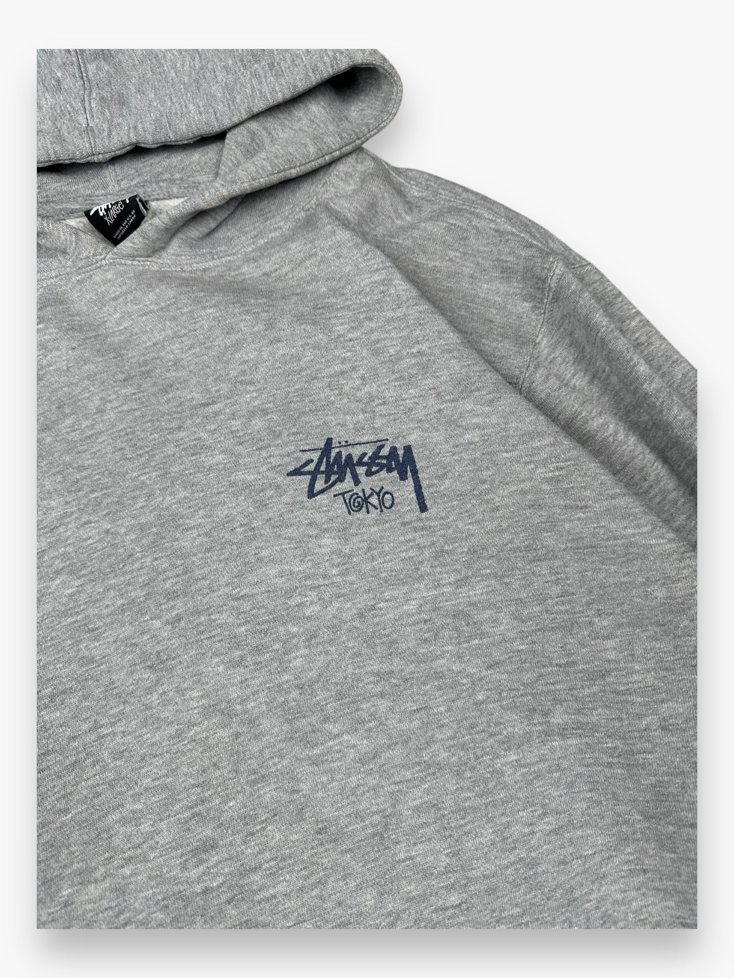 Sweatshirt Hoodie Stussy Tokyo Grey Navy vintage