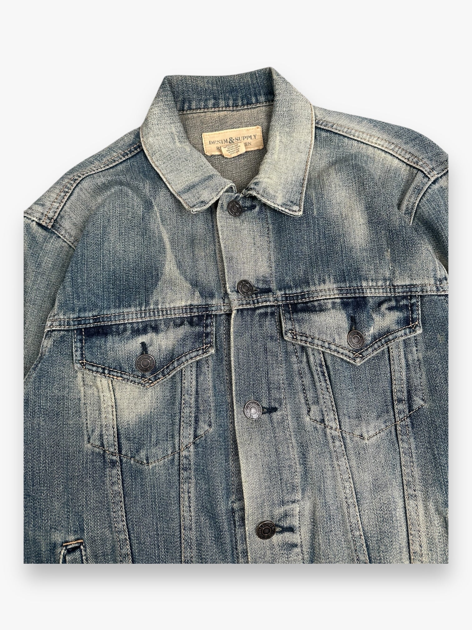 Ralph Lauren Denim & Supply Faded Denim Jacket Eagle USA