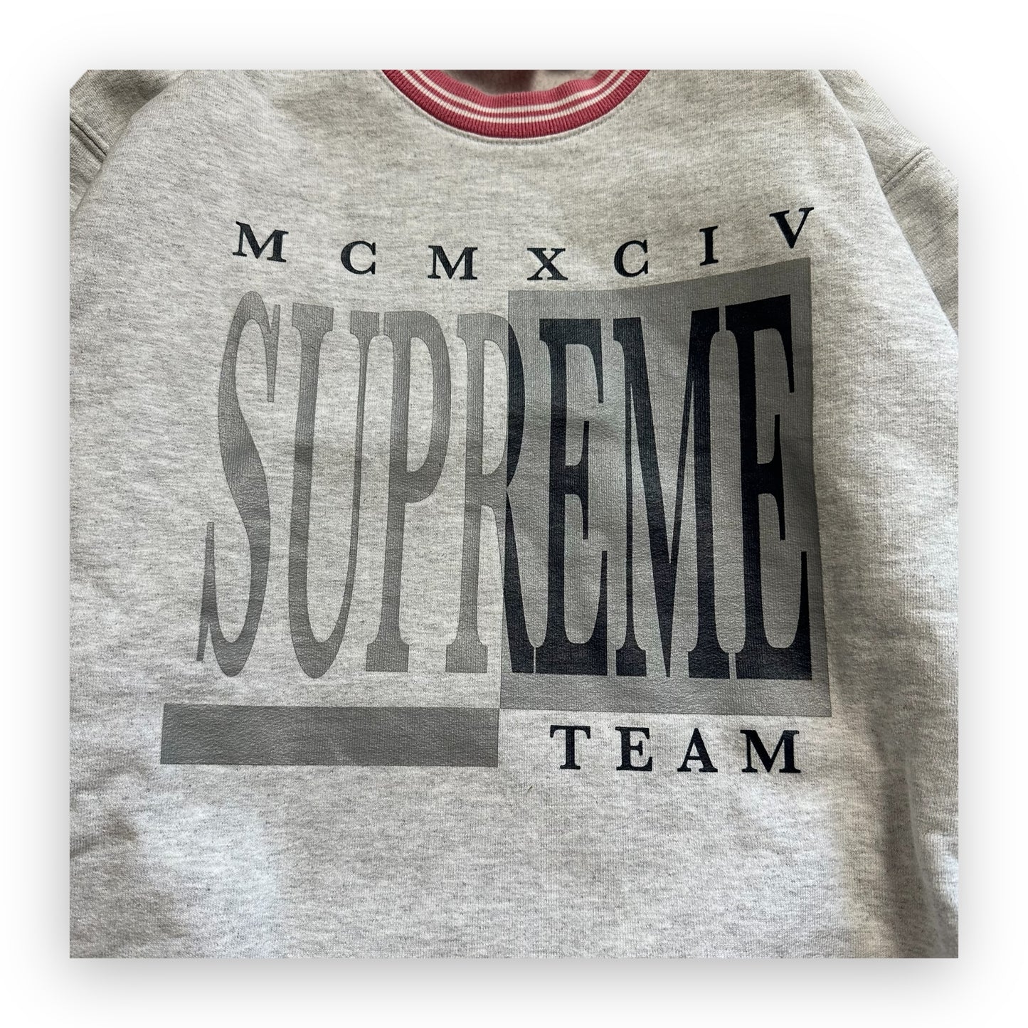 Sweatshirt Crewneck Supreme Team Ash Grey FW17 (M)