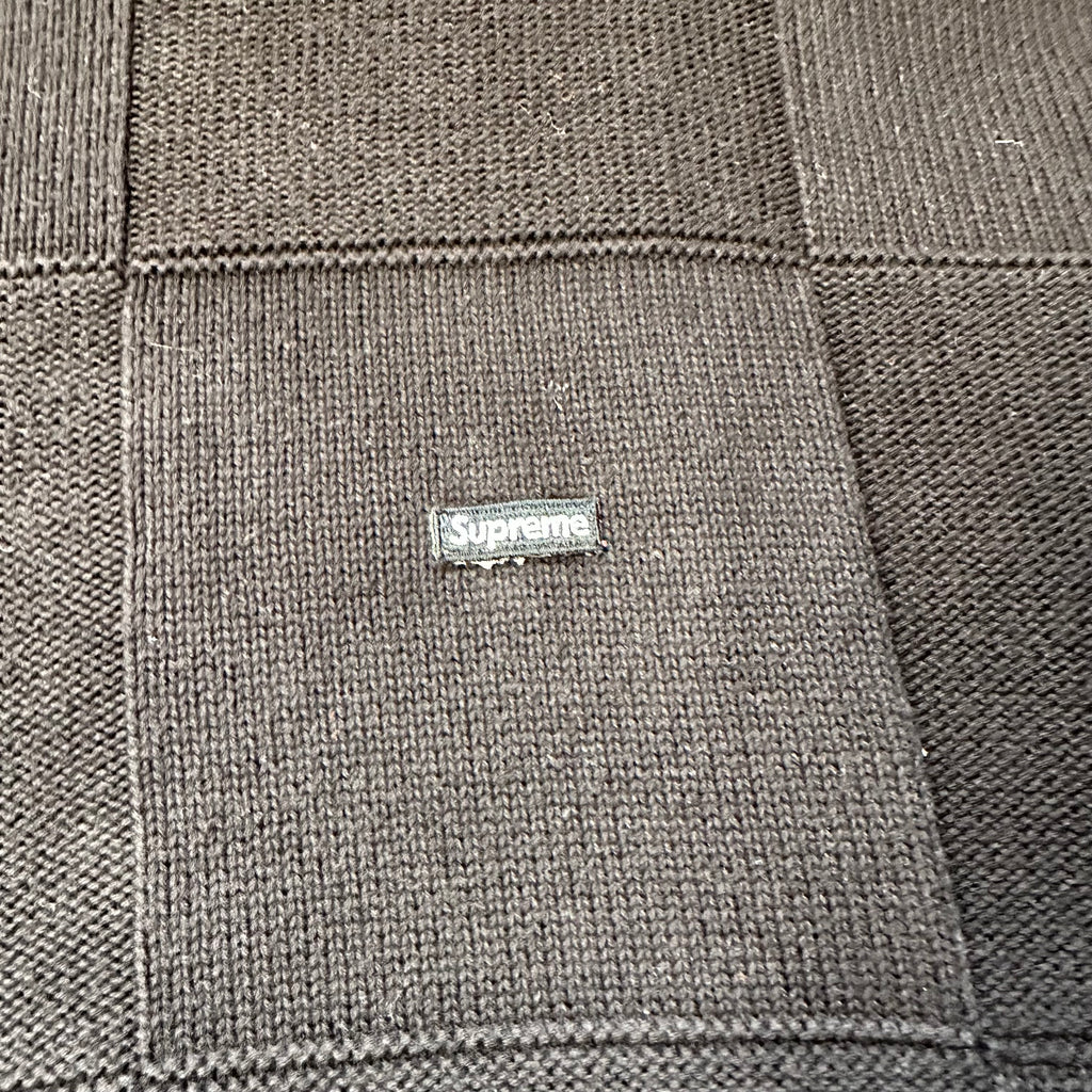 Sweater Supreme Tonal Checkerboard Small Box Black SS21