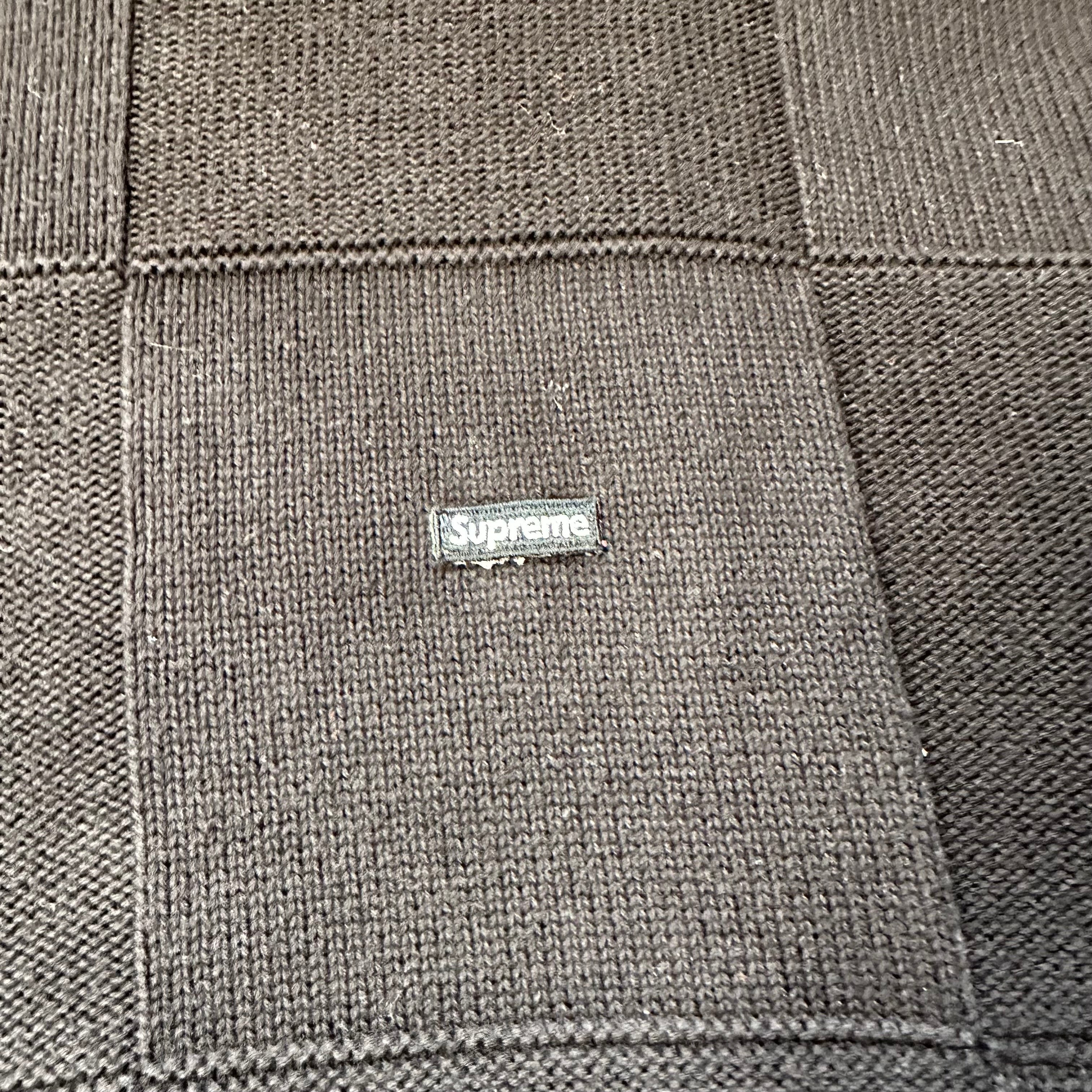 Sweater Supreme Tonal Checkerboard Small Box Black SS21