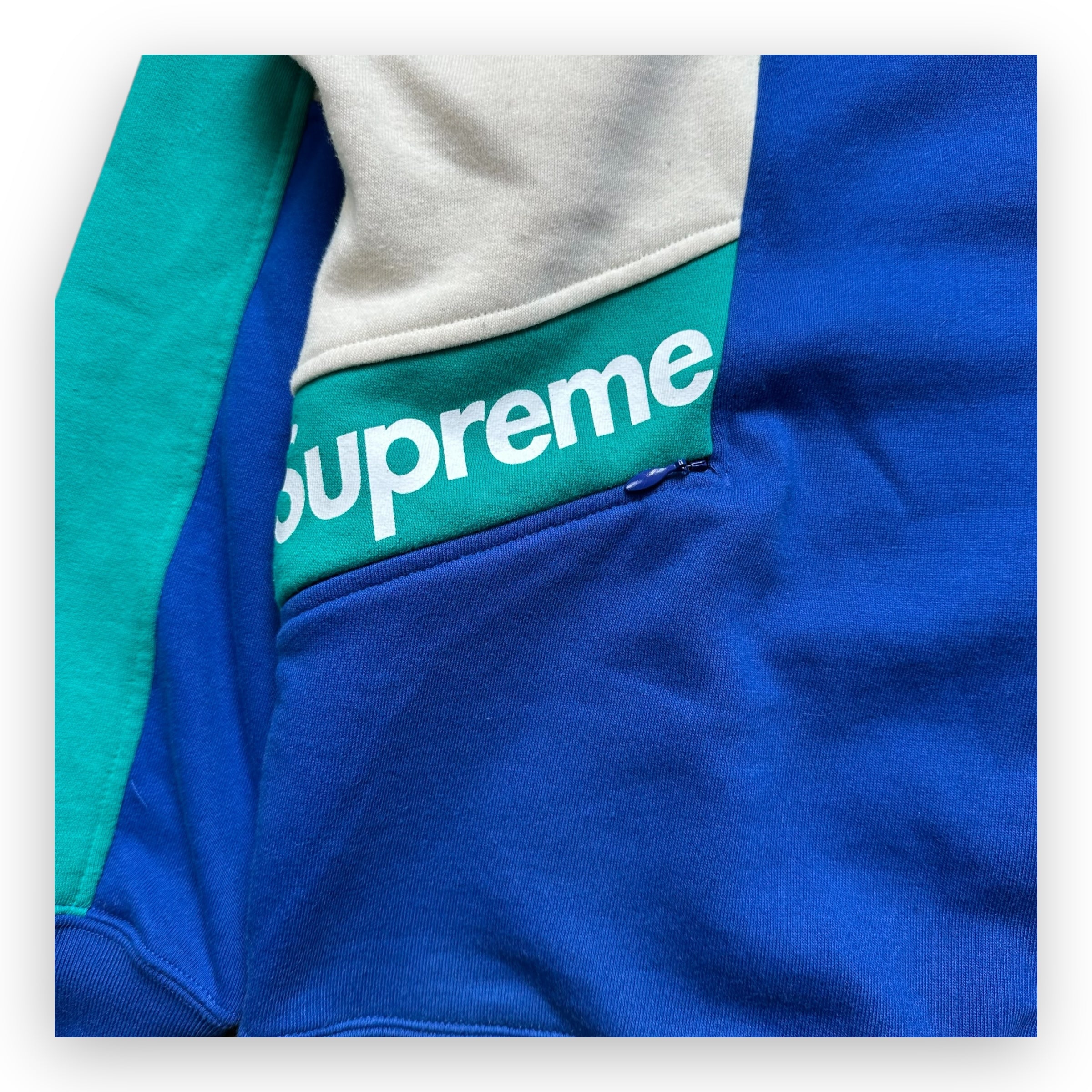 Supreme Color Royal Zip Hoodie Sweatshirt SS20