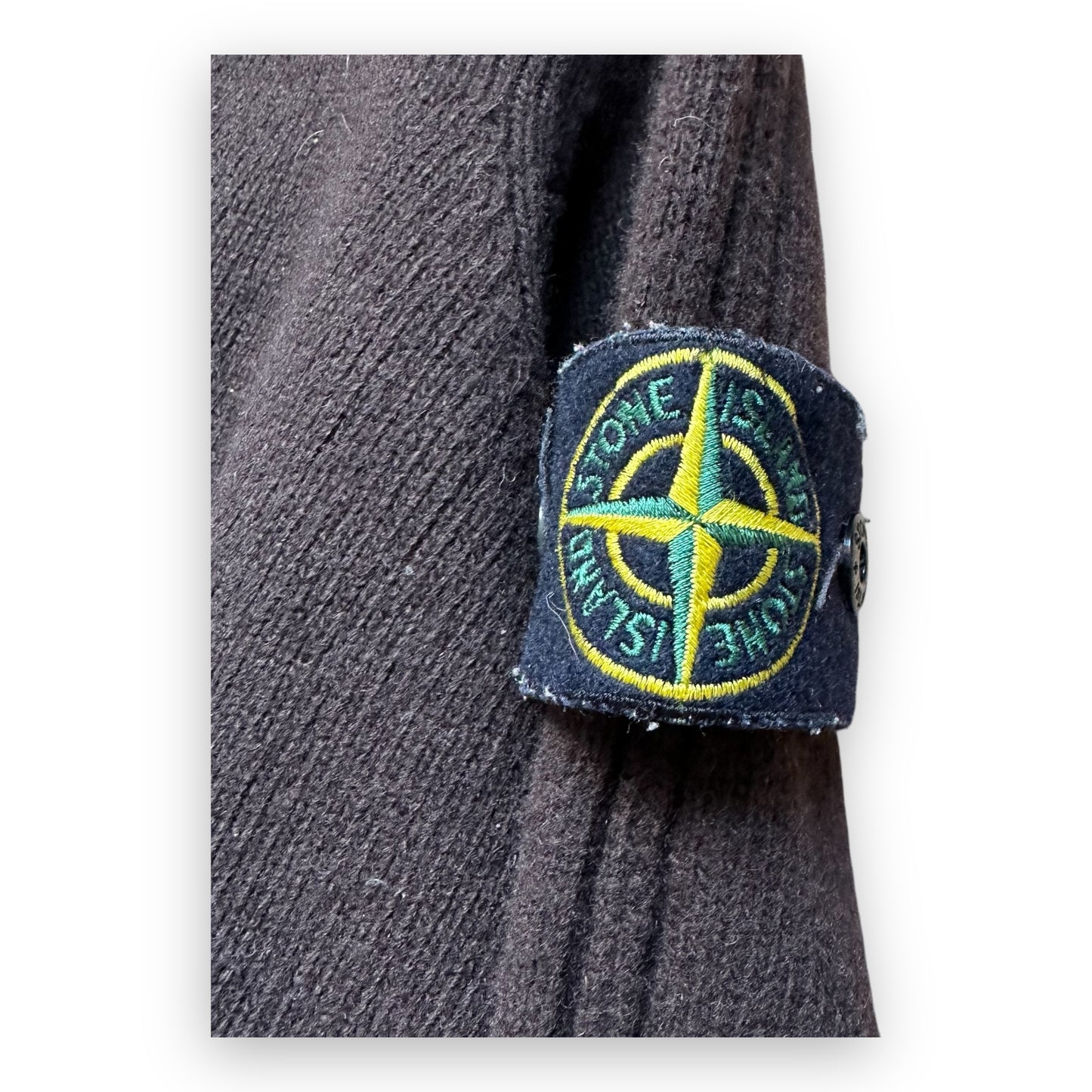 Sweater Knit Stone Island Brown Beige vintage AW05 (S)