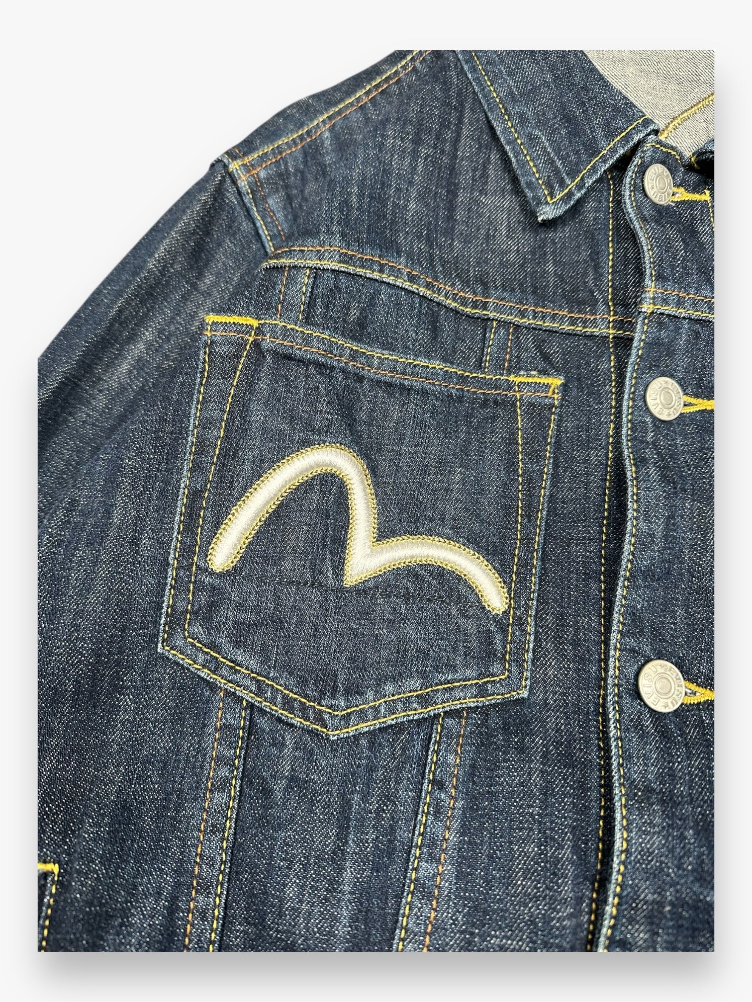 Evisu Denim Jacket Daicock Gold Blue