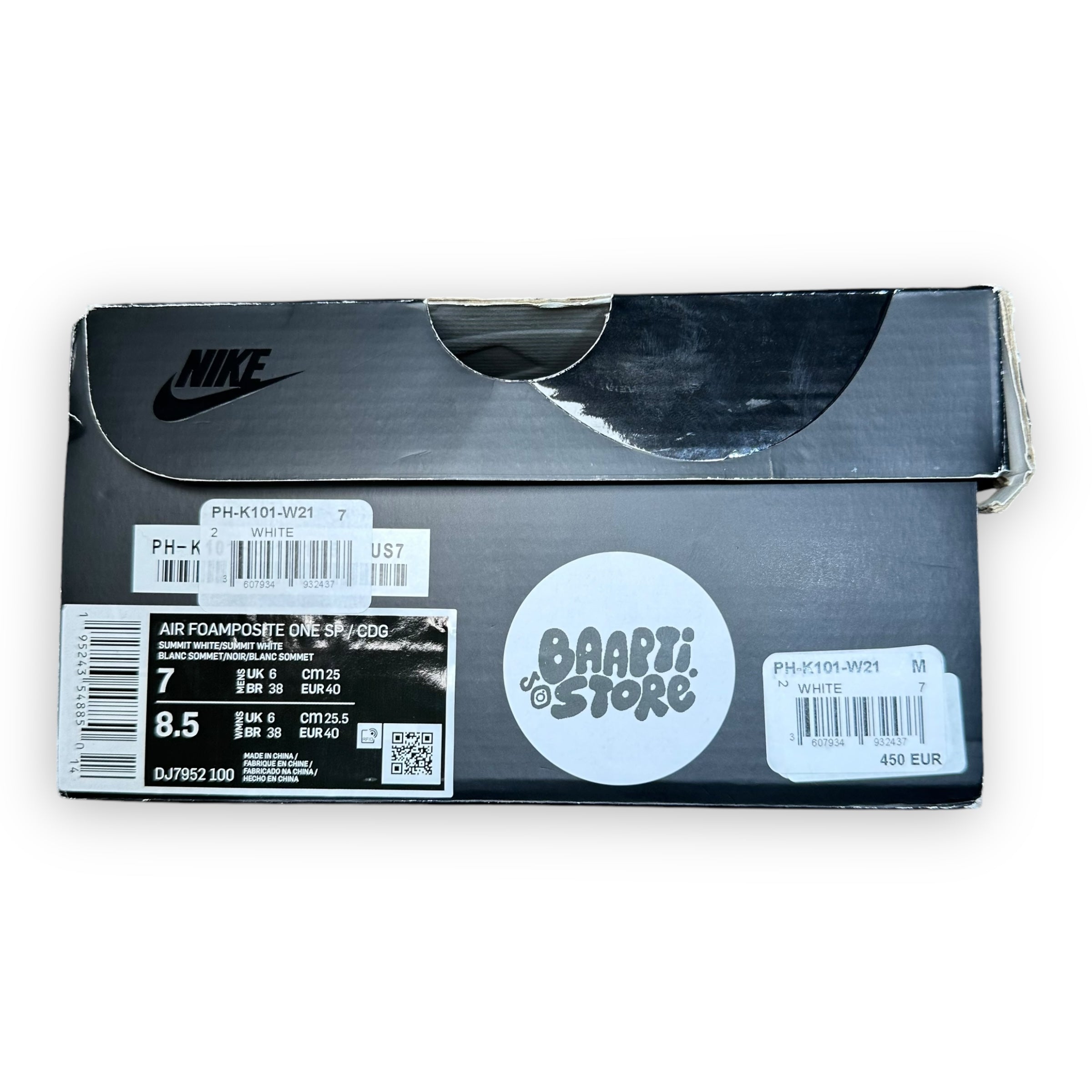 Air Foamposite One Comme des Garcons White