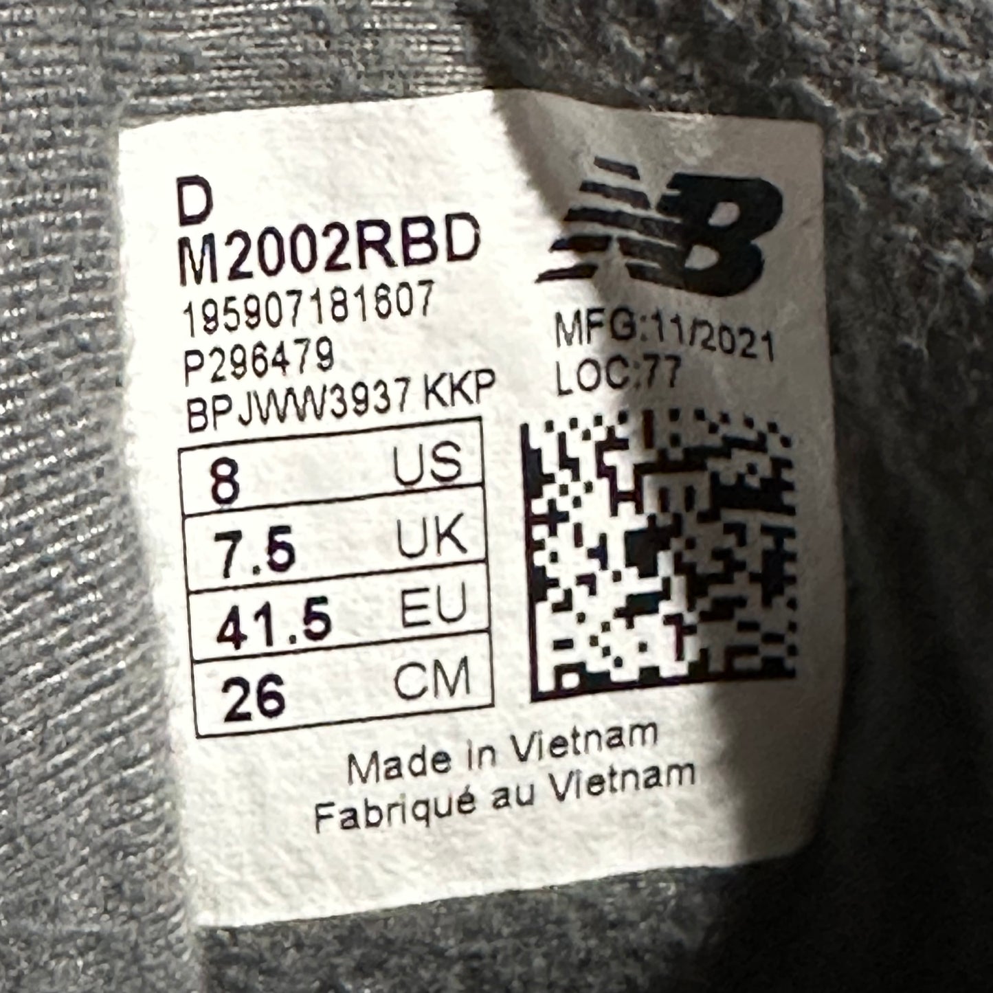 EU41 - US8 - UK7 • New Balance 2002R The Basement Dark Slate (Friends & Family)