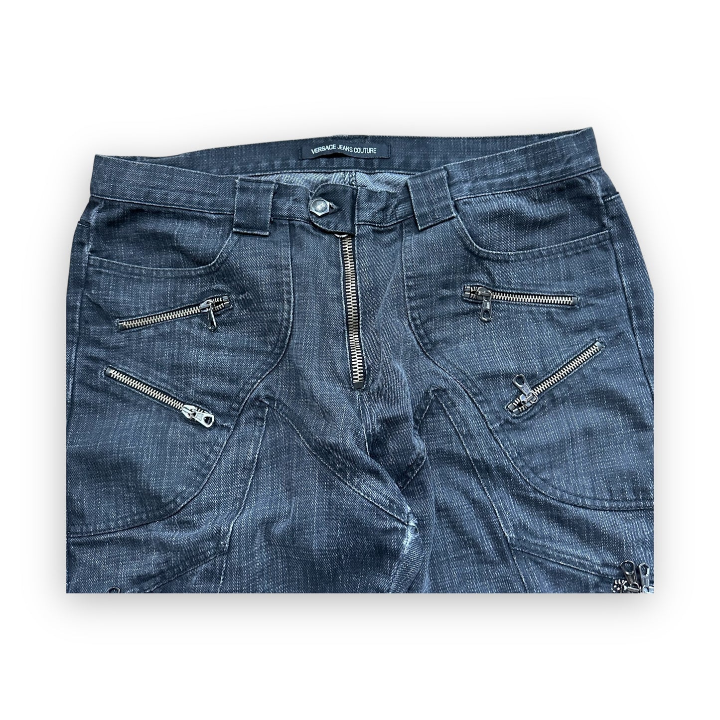 Jeans Versace Flare Technical Multi Zip vintage (L)