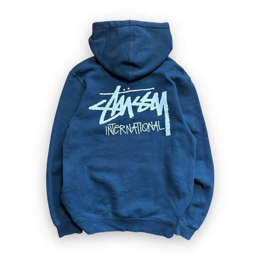 Sweatshirt Hoodie Stussy International Deep Blue (M)