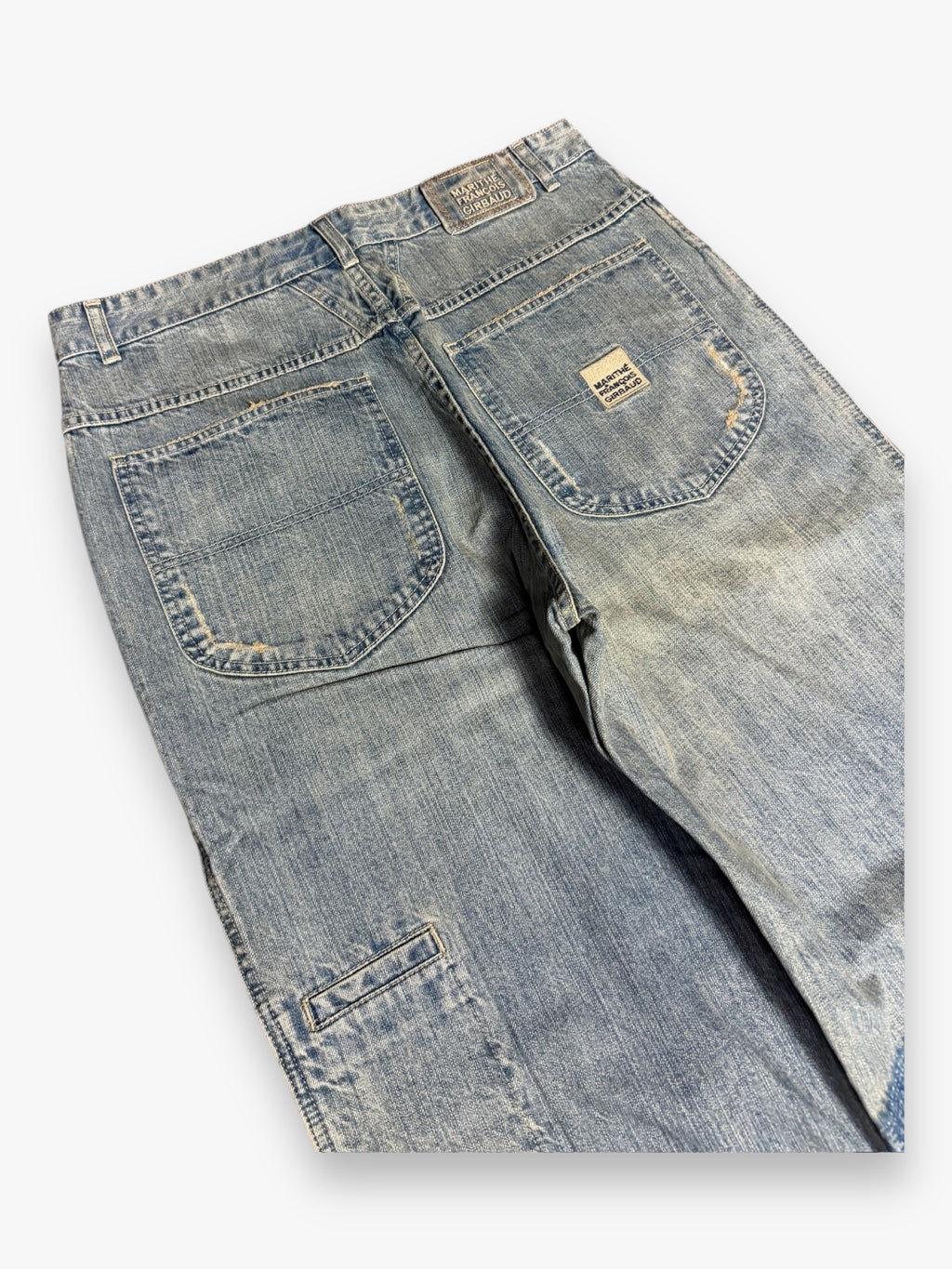 Marithe + Francois Girbaud Striped SAMPLE Jeans Faded Blue