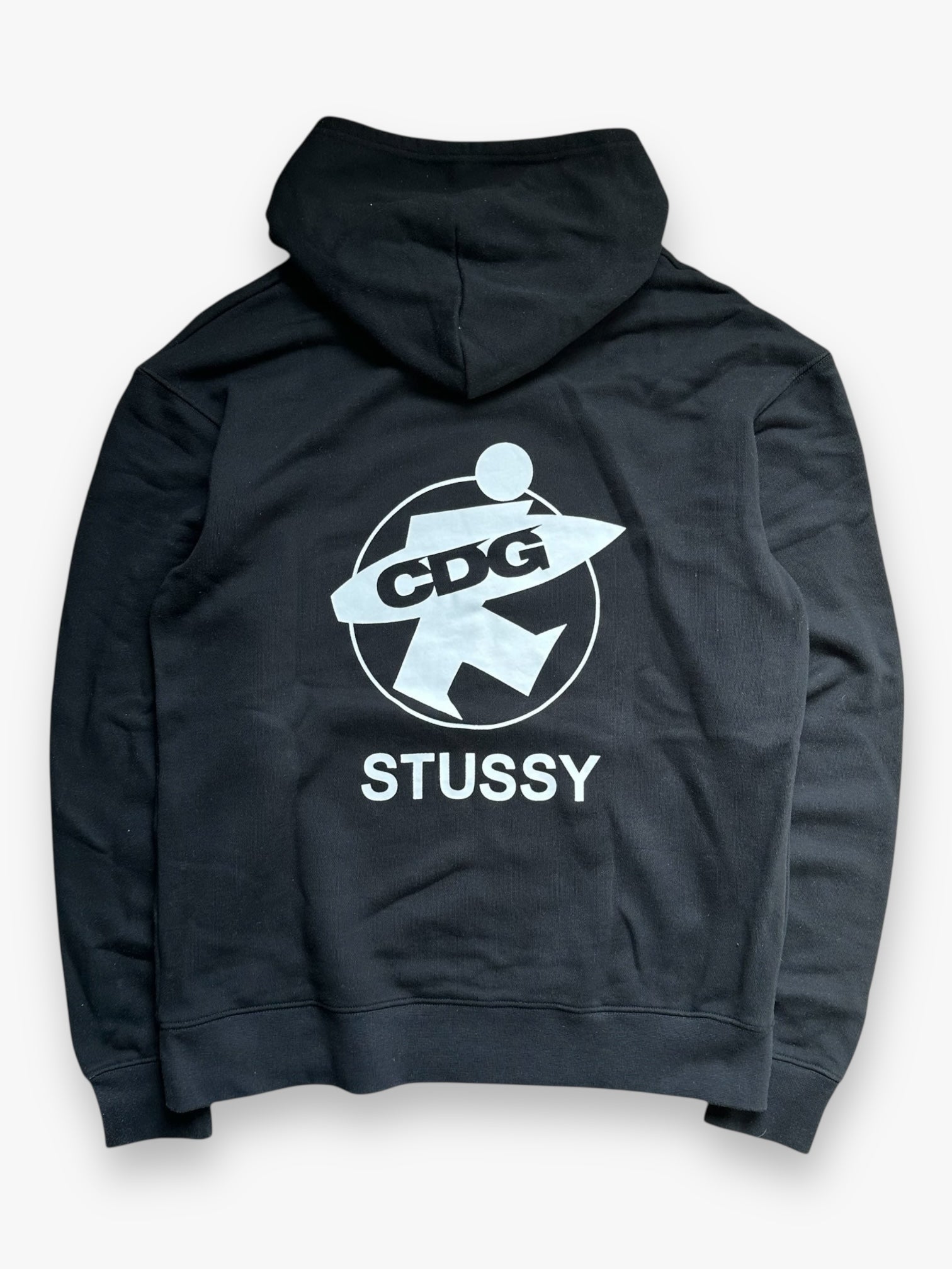 Sweatshirt Hoodie CDG Stussy Black