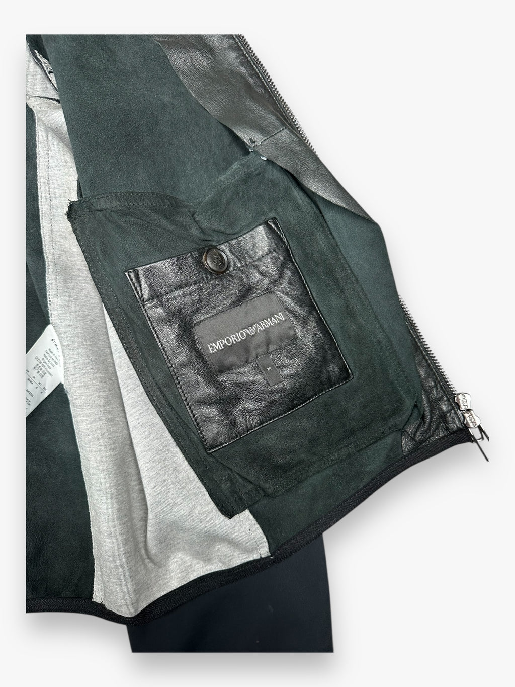 Hybrid Leather Jacket Emporio Armani Black AW21