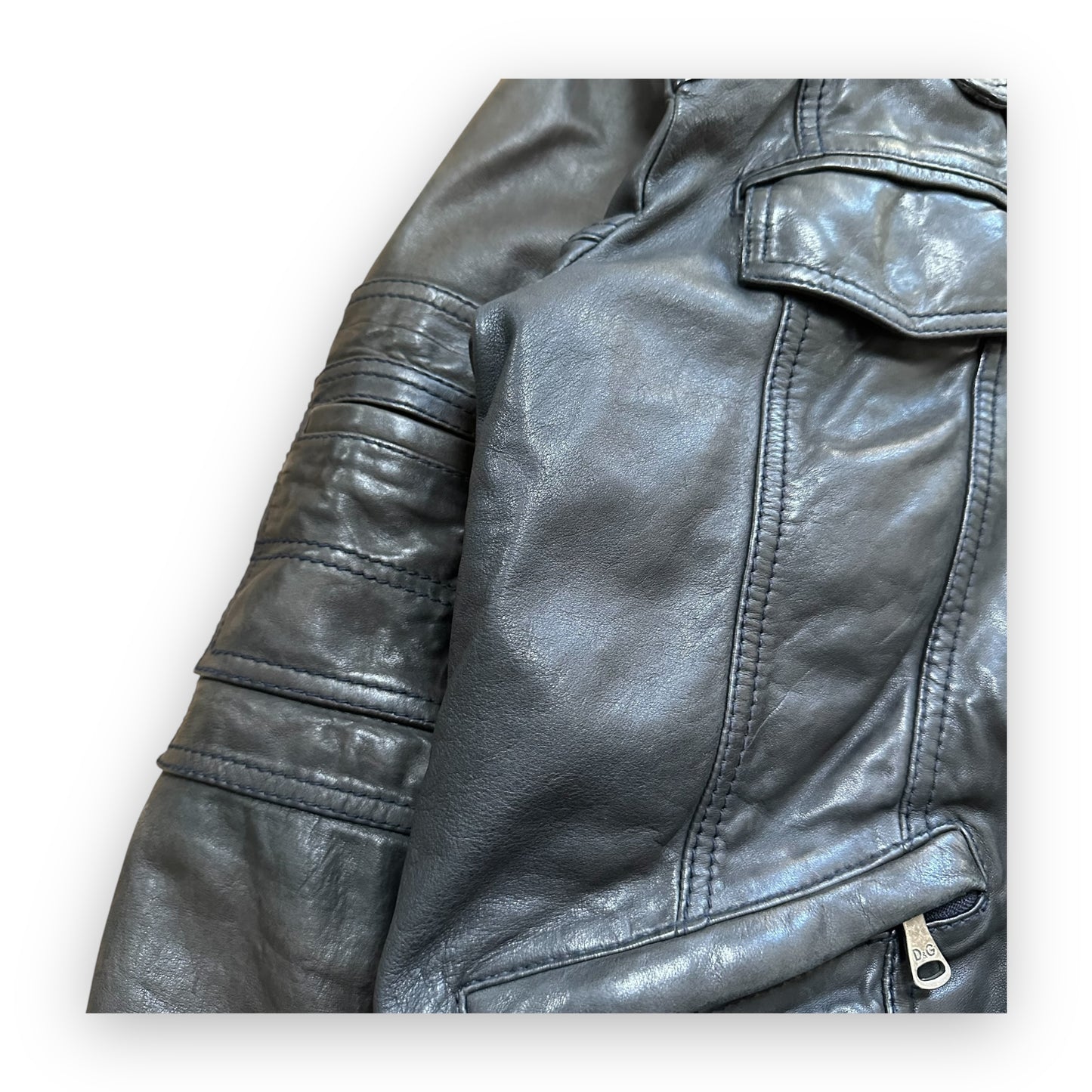 Jacket Dolce & Gabbana Leather Brown vintage (M)