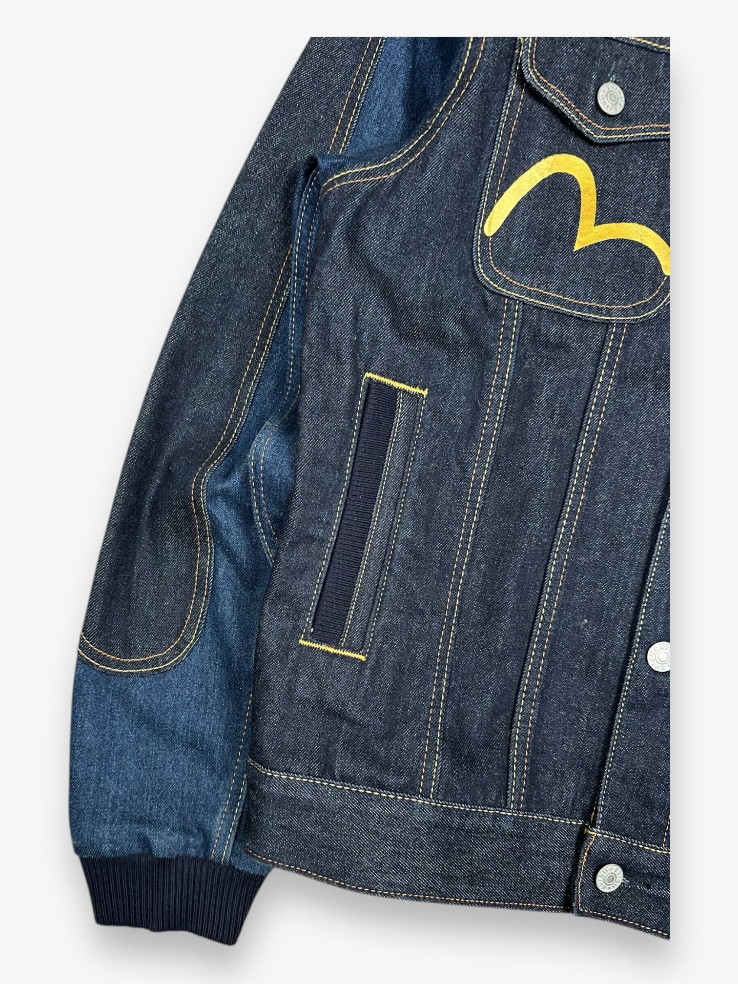 Evisu Hooded Denim Jacket Navy