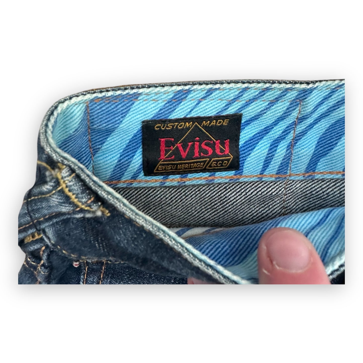 Jeans Evisu Daicock Lot 2000 Red/Blue (M)