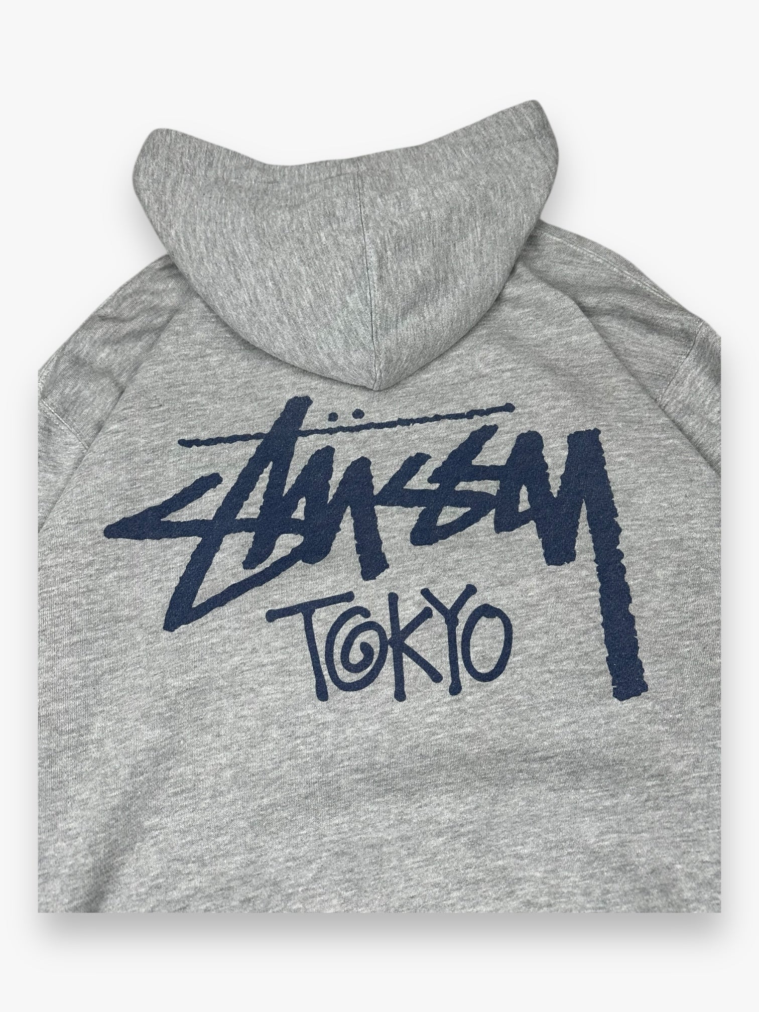 Sweatshirt Hoodie Stussy Tokyo Grey Navy vintage
