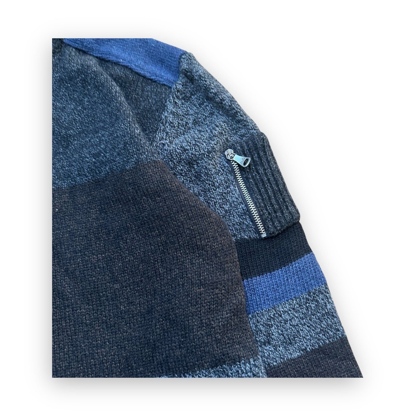 Sweater Dolce & Gabbana Pattern Black Grey Blue vintage (M)
