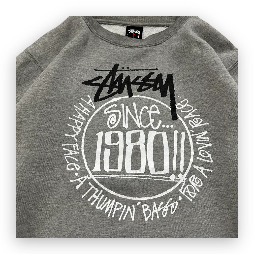 Sweatshirt Crewneck Stussy 00’s Grey Vintage