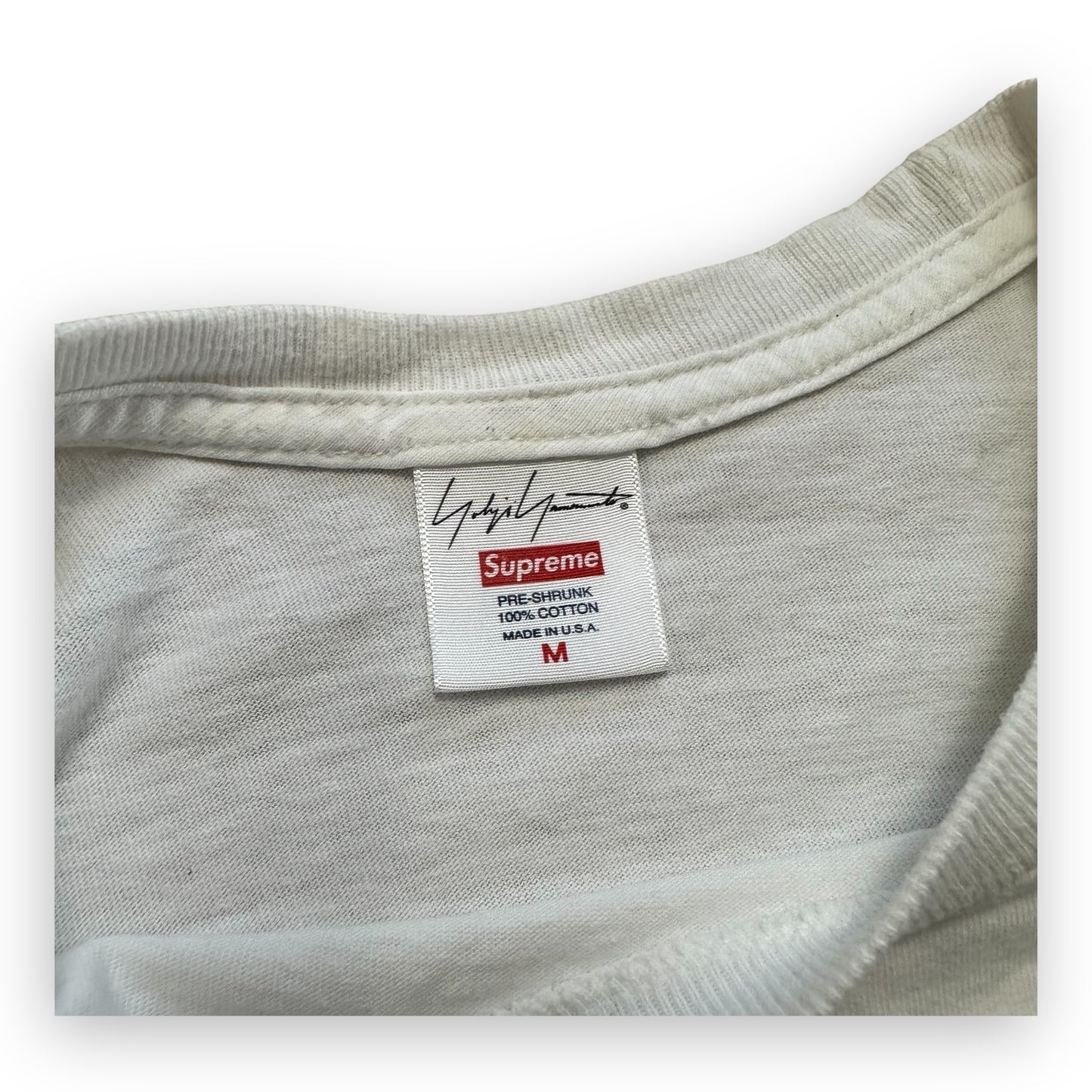 Tee Supreme x Yohji Yamamoto Game Over White FW20 (M)