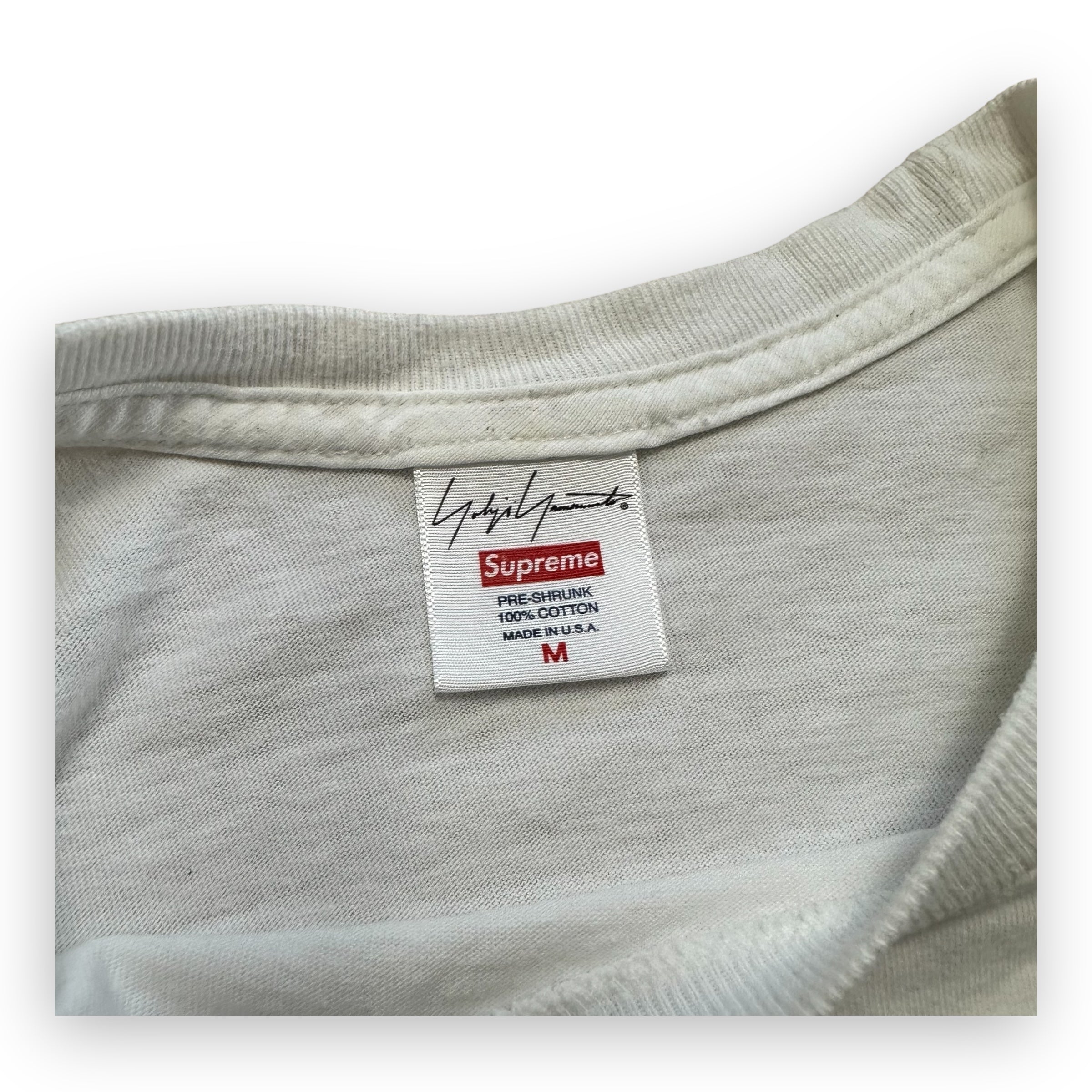 Tee Supreme x Yohji Yamamoto Game Over White FW20