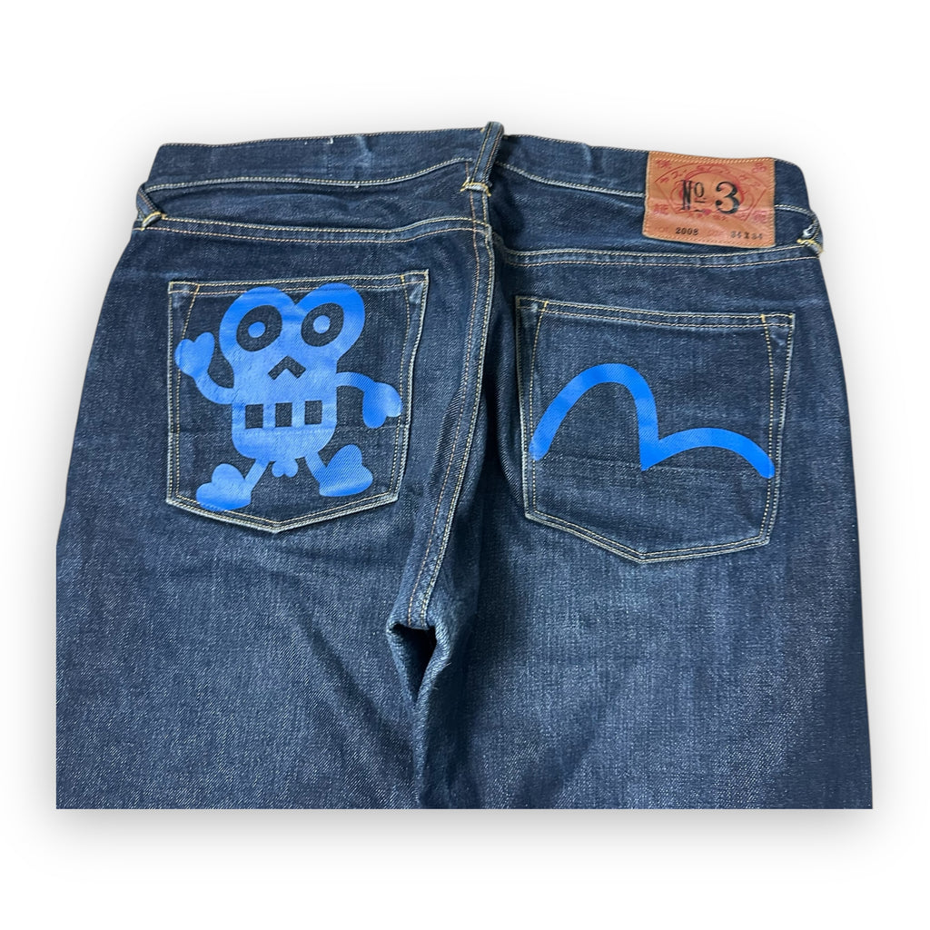 Jeans Evisu Seagull Robot Blue Lot 2008