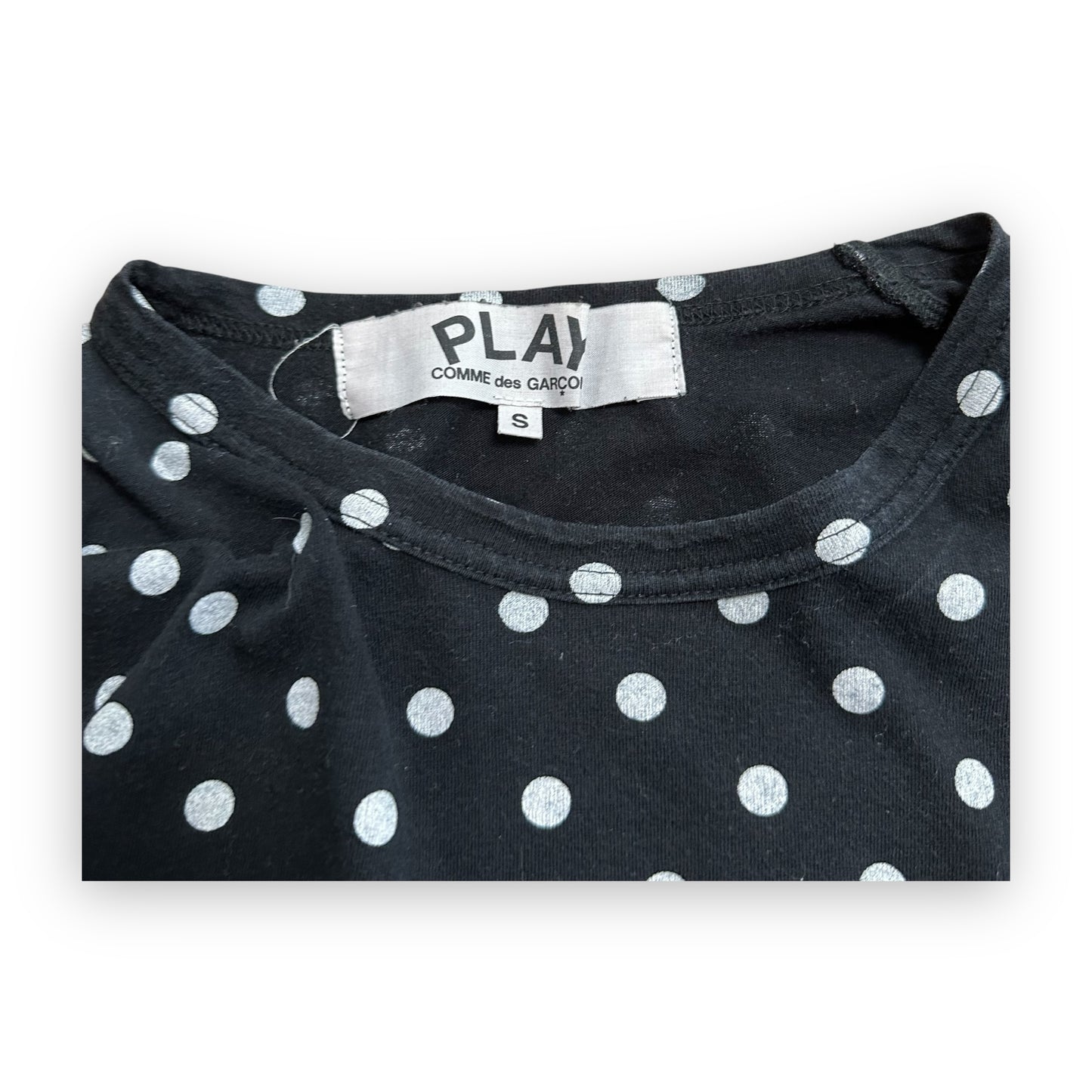 Tee Longsleeve Comme des Garçons PLAY Dotted Black White (S)