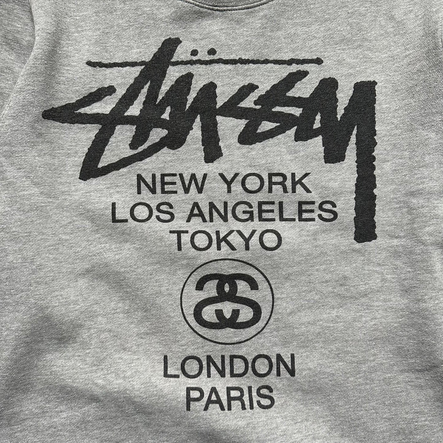 Sweatshirt Crewneck Stussy Worldtour Grey (M)