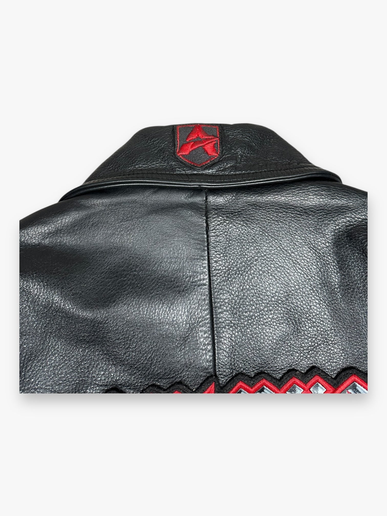 Leather Jacket Avirex « Maximum Velocity » Black Red 90s