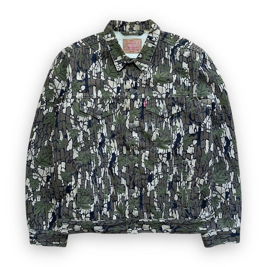 Jacket Supreme Levis Sherling Lined Camo Canvas Trucker FW13 (M)