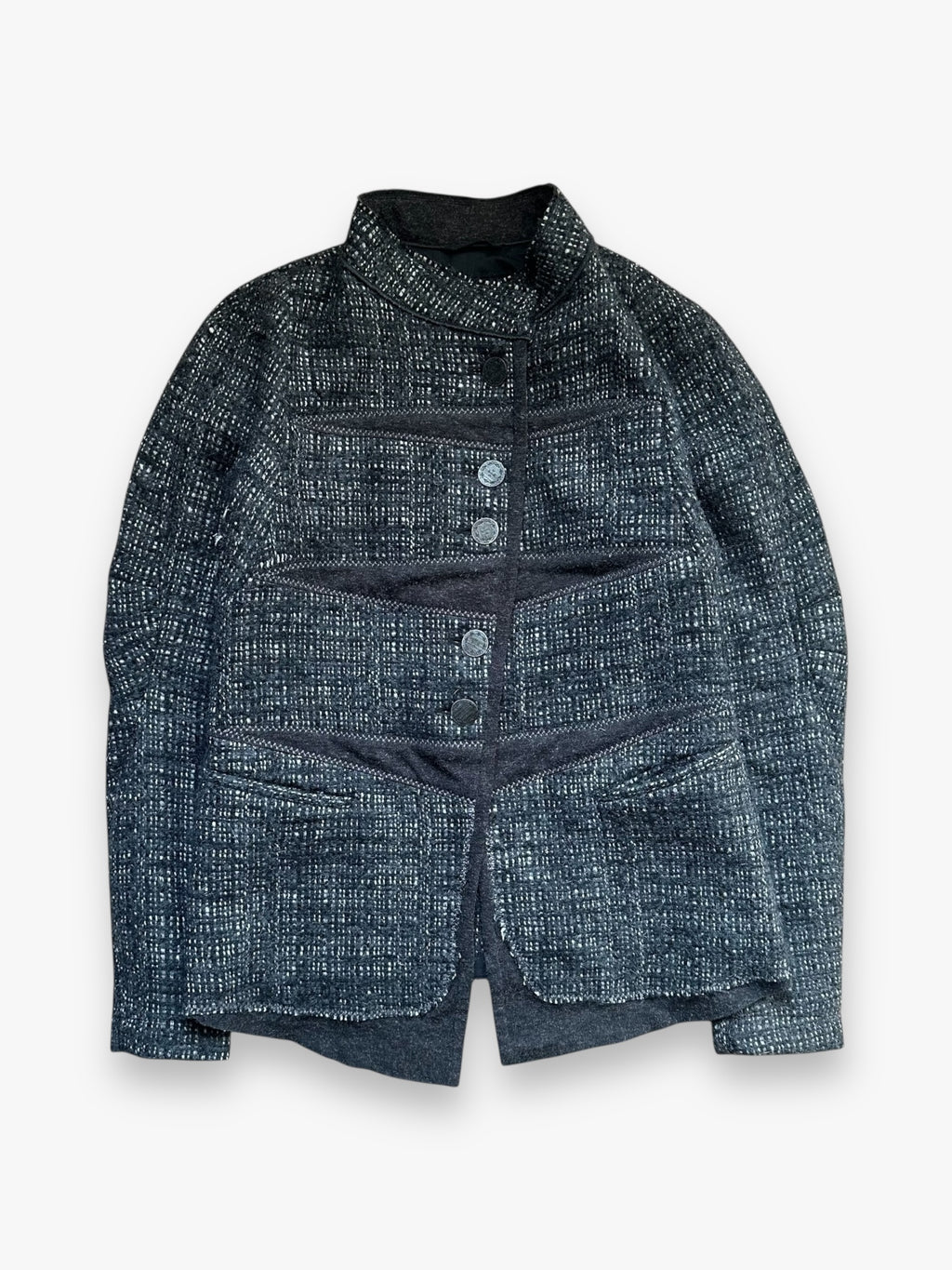 Jacket Marithé + François Girbaud Slash Tweed Black