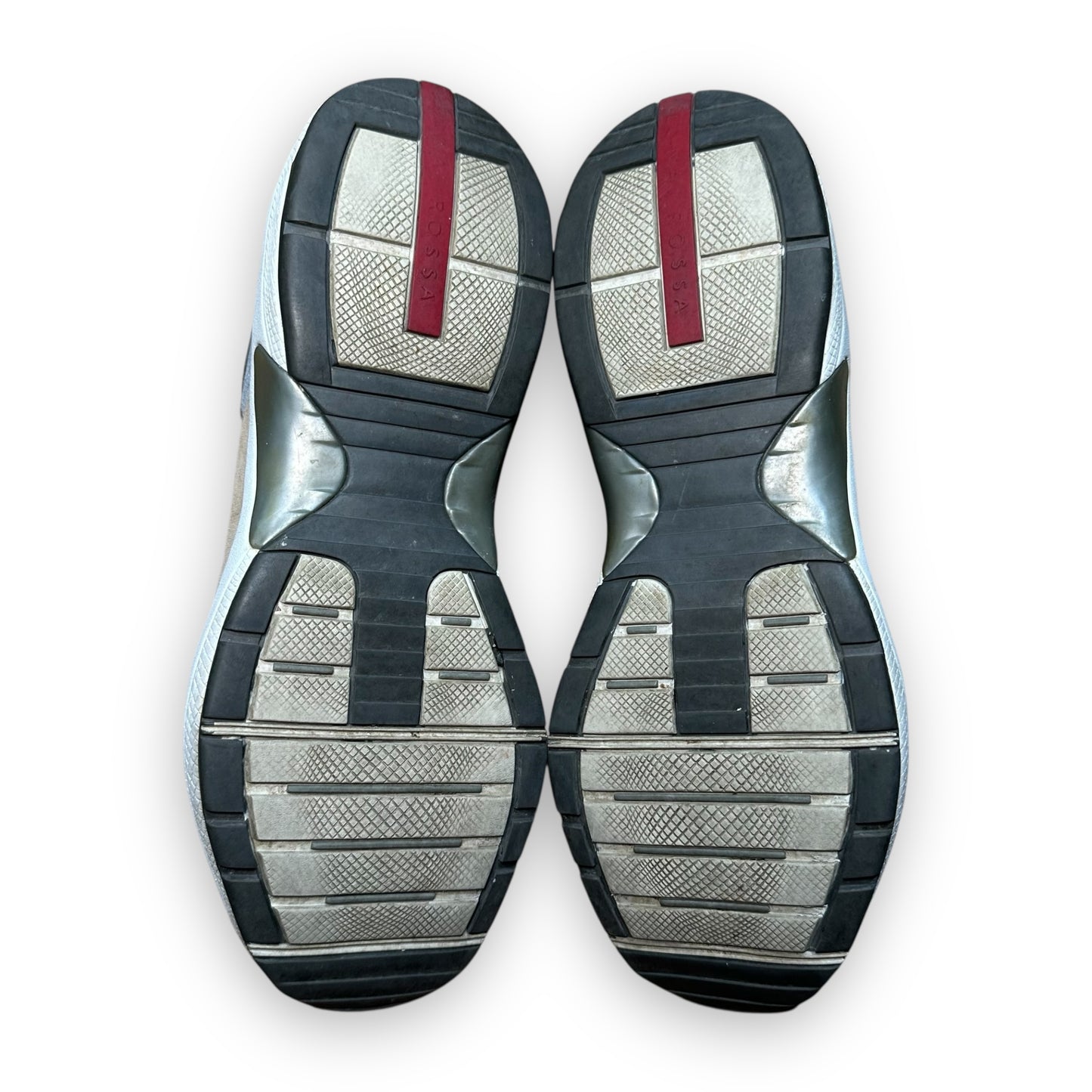 EU44 - US10 - UK9 • Prada Luna Rossa White Brown vintage