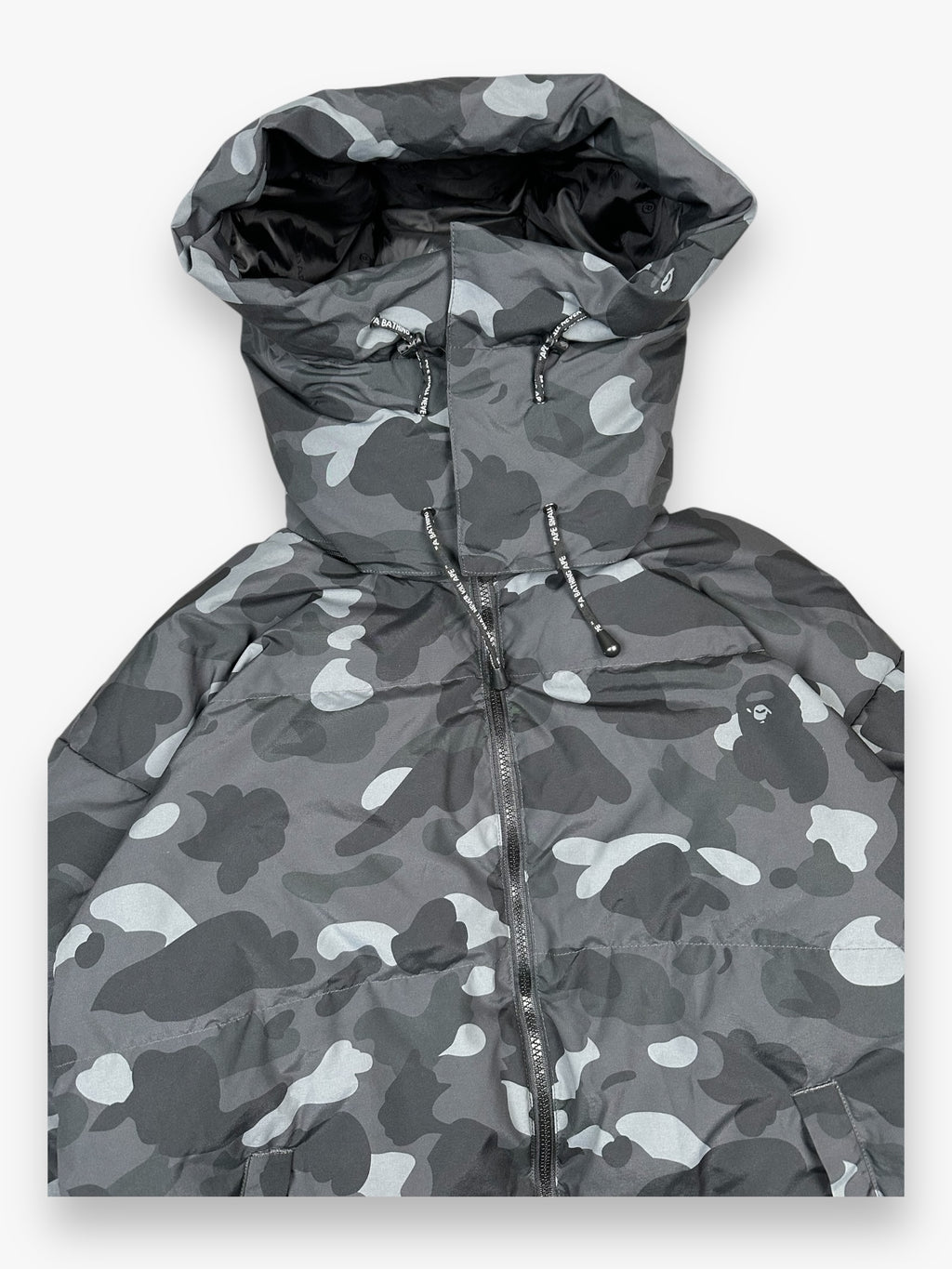 BAPE Puffer Jacket Black Camo FW22