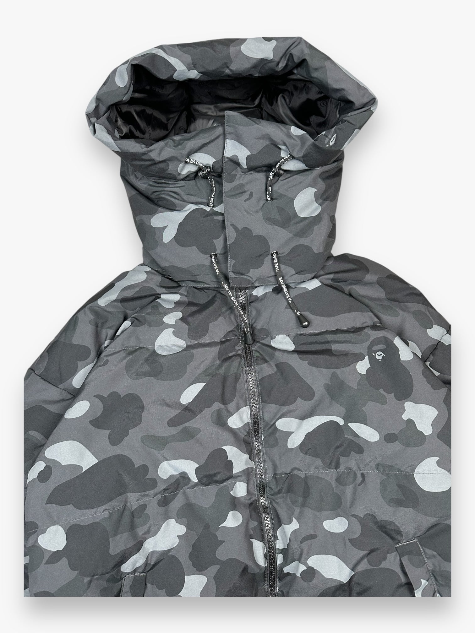 BAPE Puffer Jacket Black Camo FW22