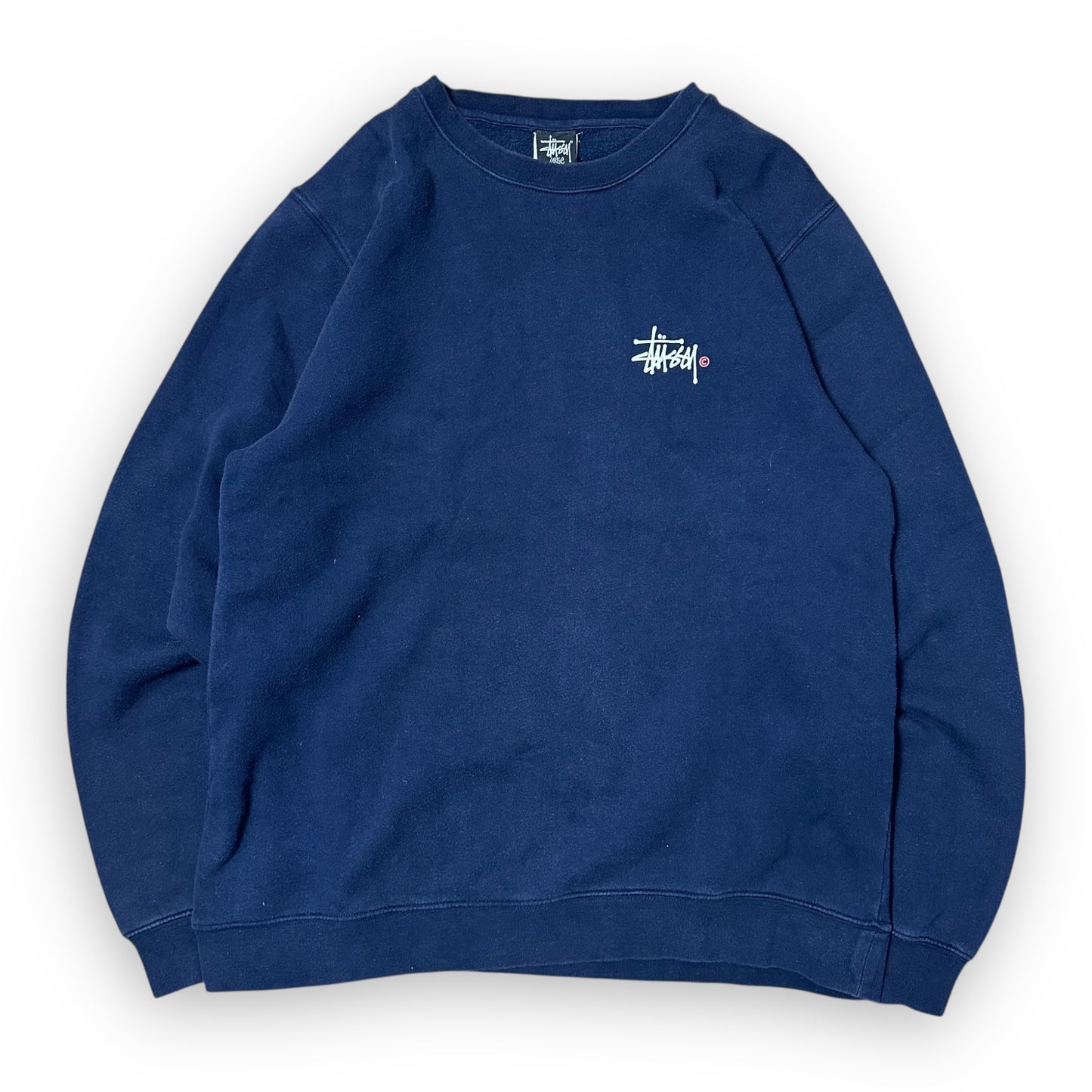 Sweatshirt Crewneck Stussy Spell Out Navy (L)