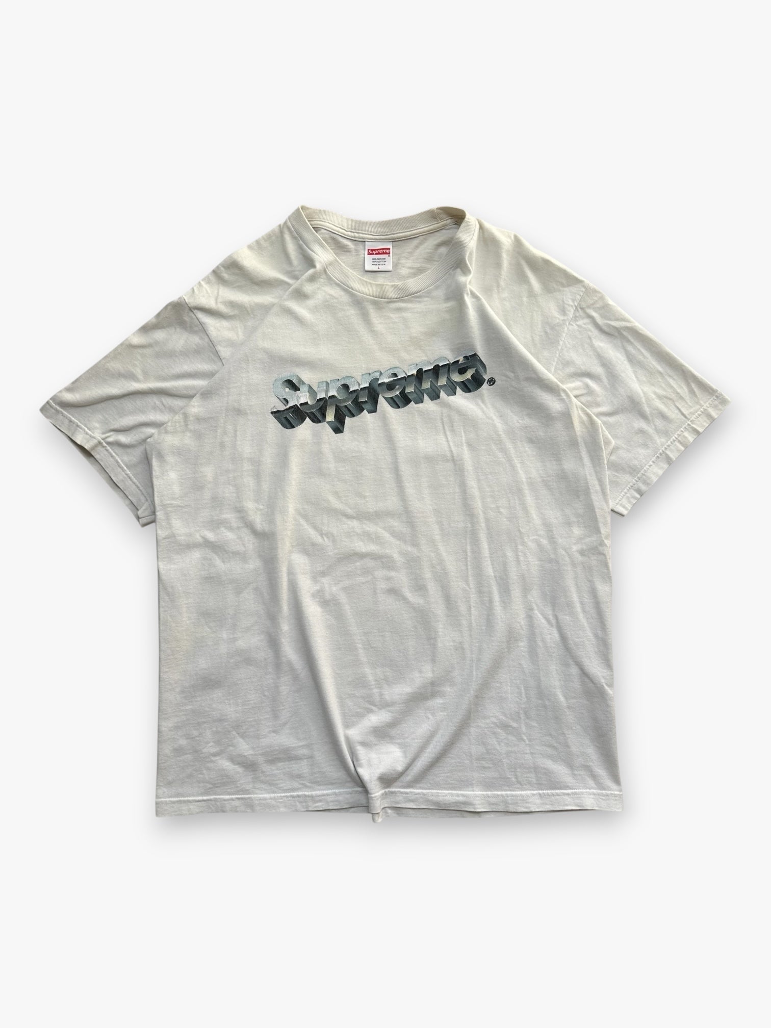 Tee Supreme Chrome Logo White SS20