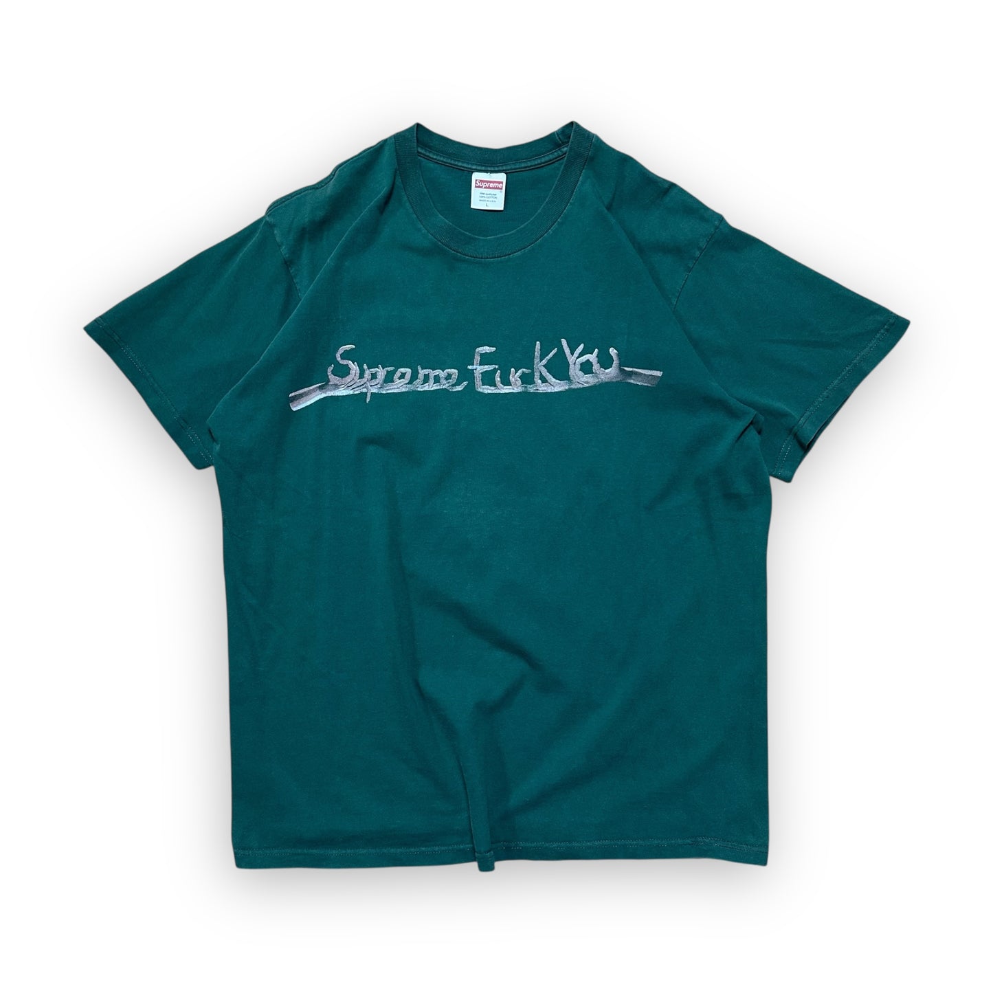 Tee Supreme Fuck You Dark Green FW18 (L)
