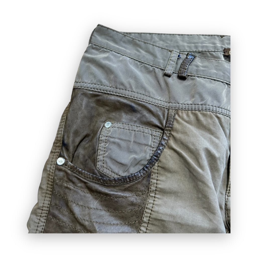 Pant Roberto Cavalli Hybrid Leather Brown vintage