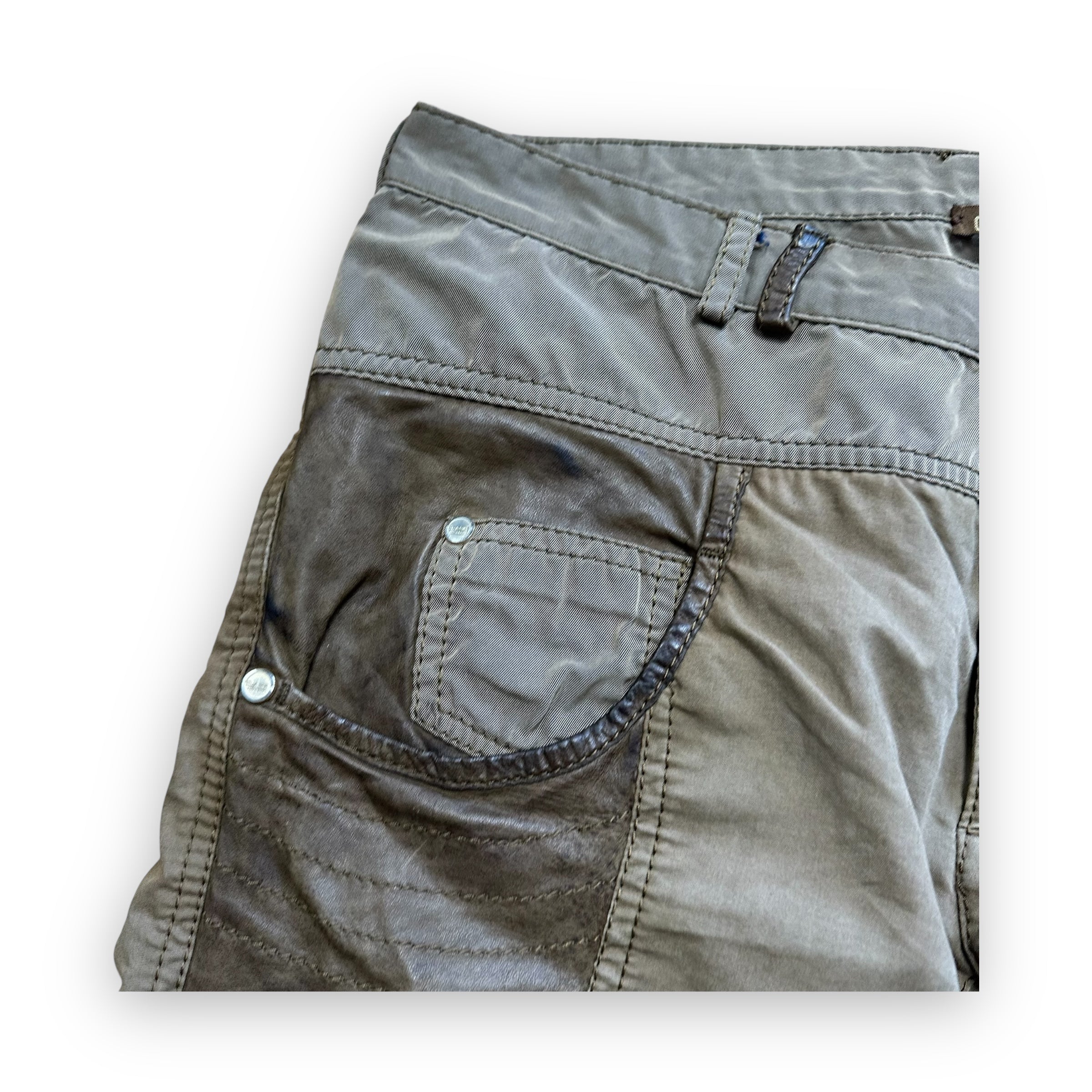 Pant Roberto Cavalli Hybrid Leather Brown vintage